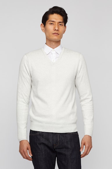 Cotton Cashmere V-Neck Sweater