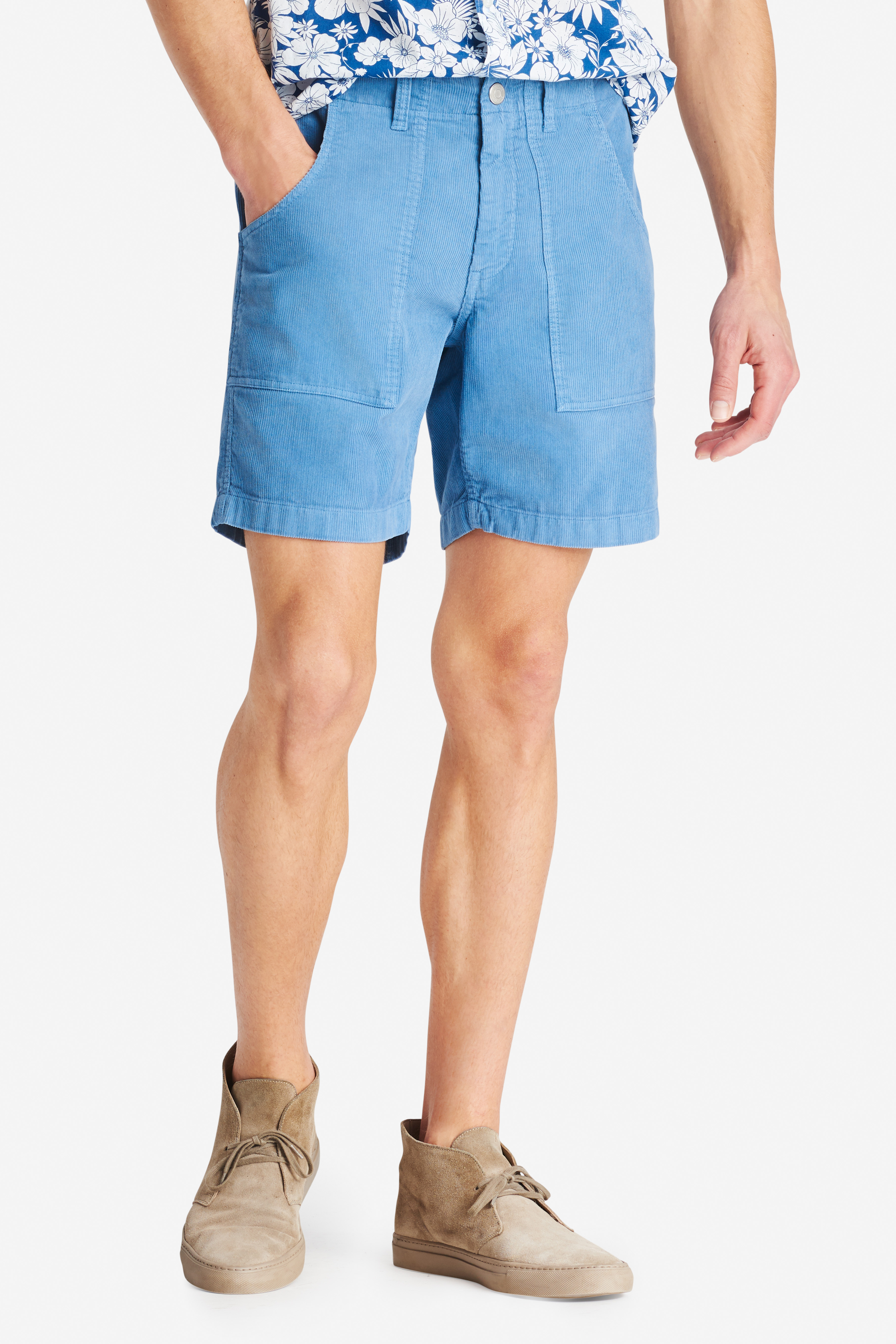 Men's Fatigued Cord Shorts