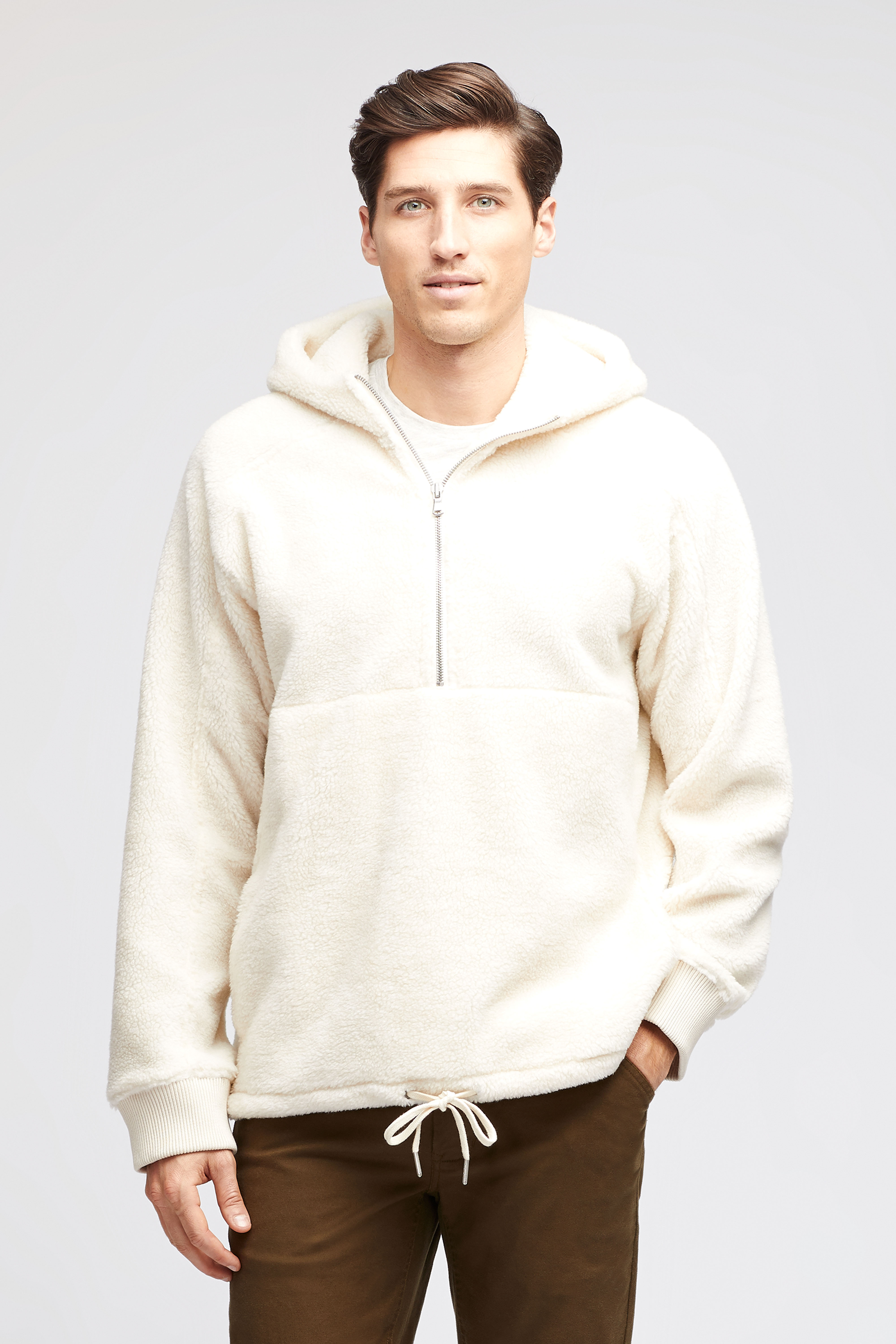 Men's Sherpa Half-Zip Hoodie