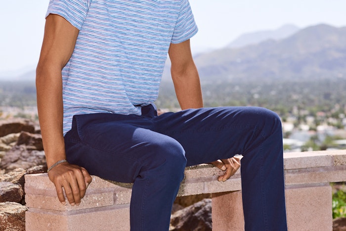 Editorial photo for Stretch Organic Cotton Chinos category