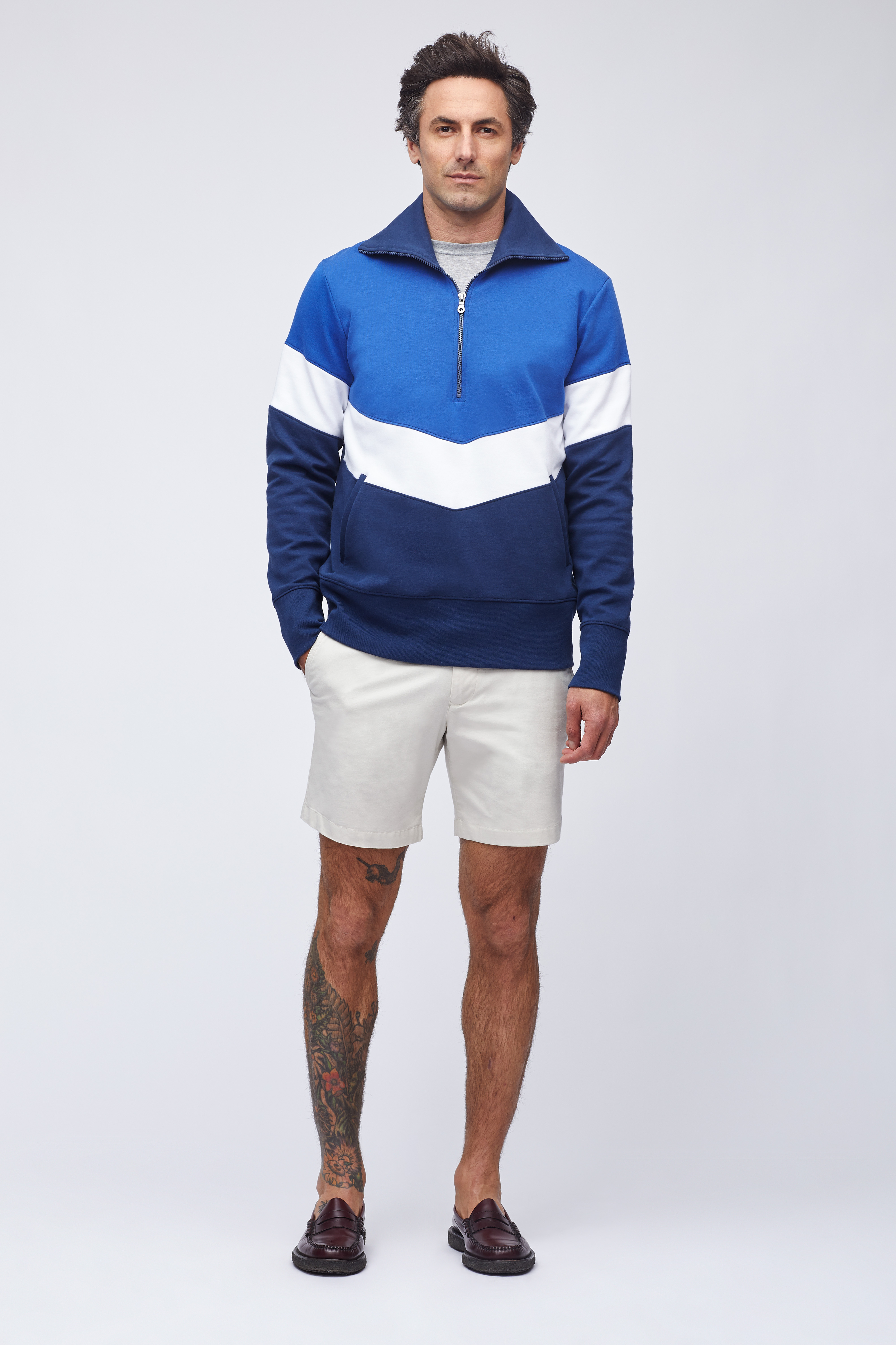 Colorblock Track Half-Zip Pullover