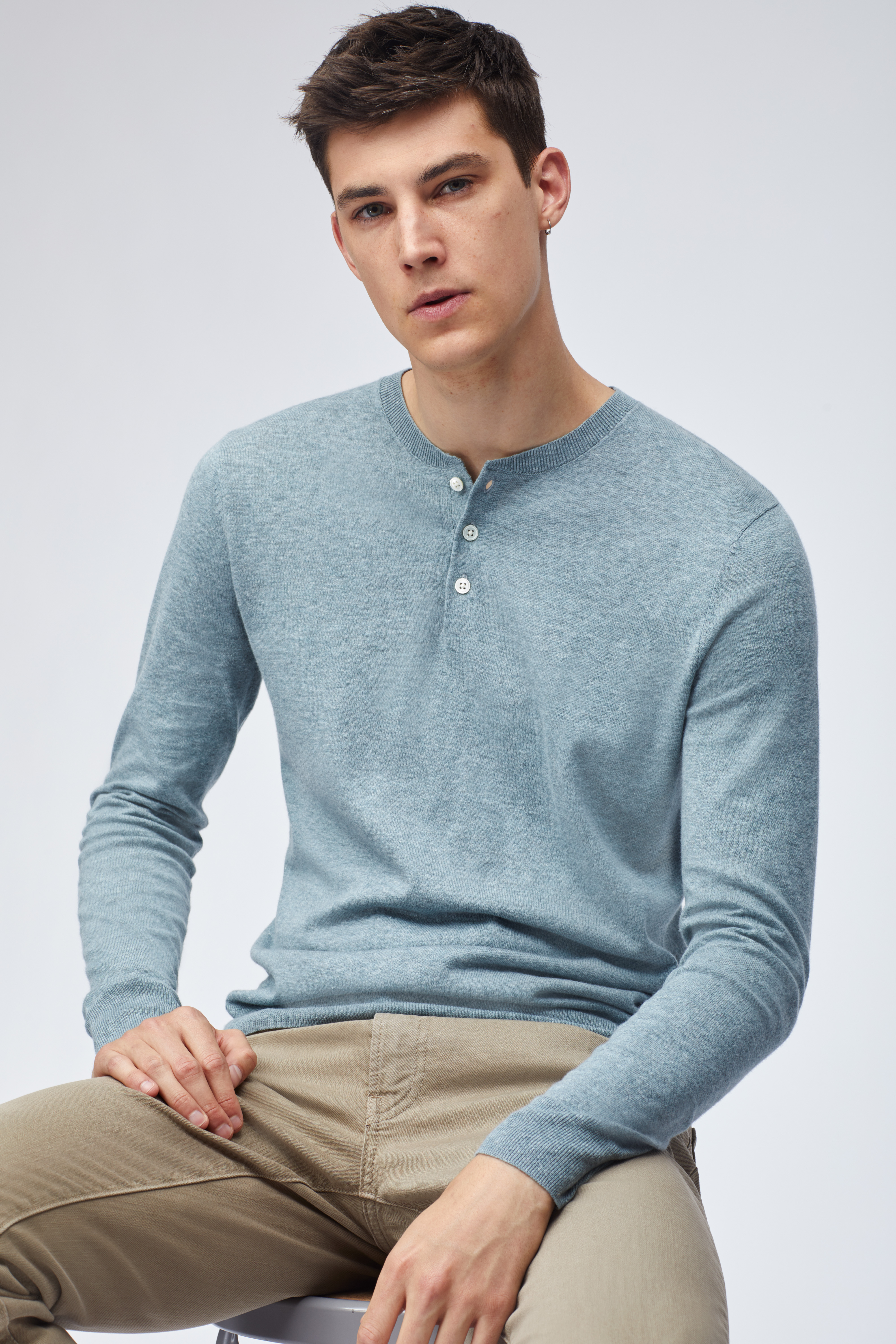 Cotton Linen Henley