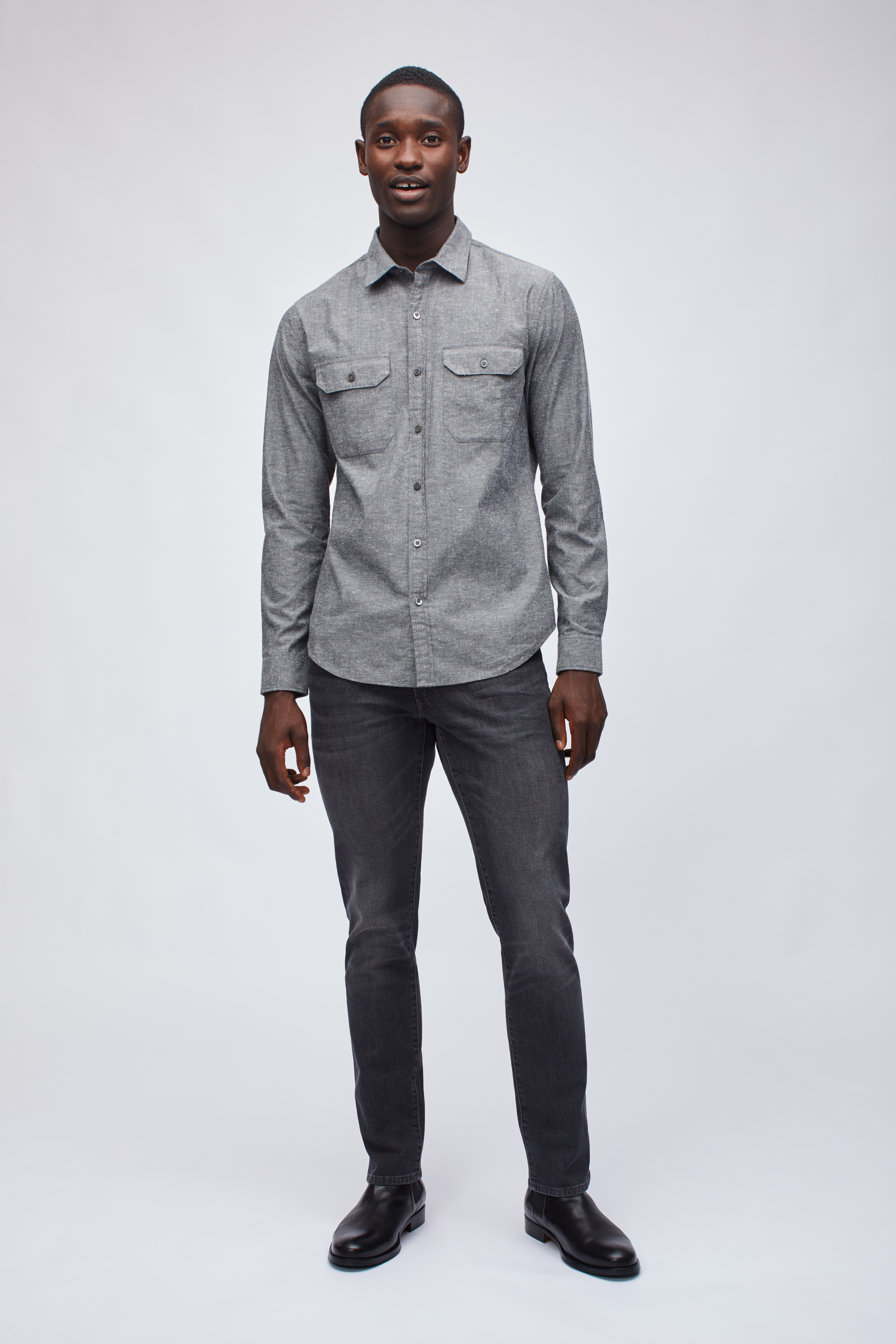 Flecked Chambray Shirt