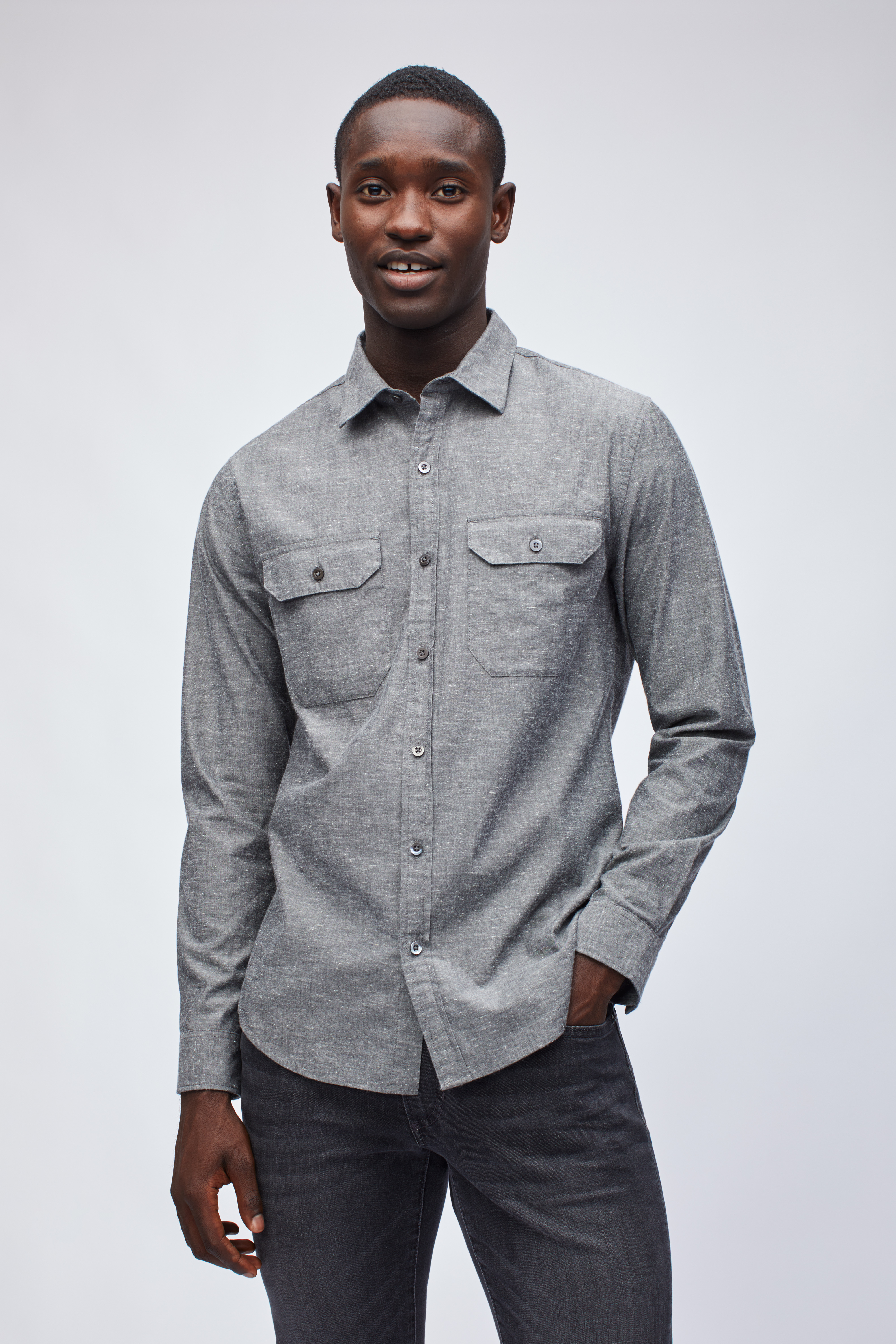 Flecked Chambray Shirt