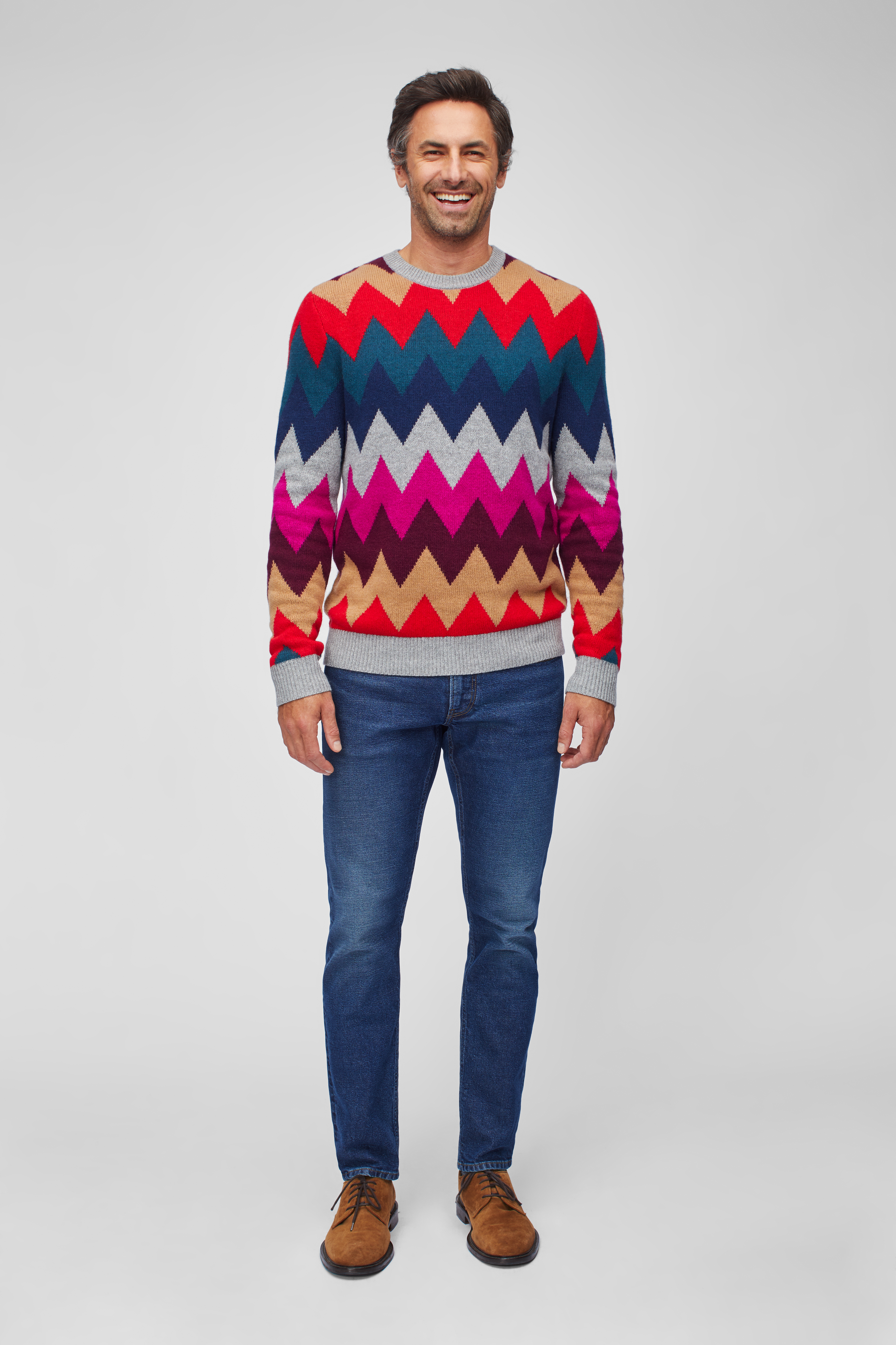 Chevron Crew Neck Sweater