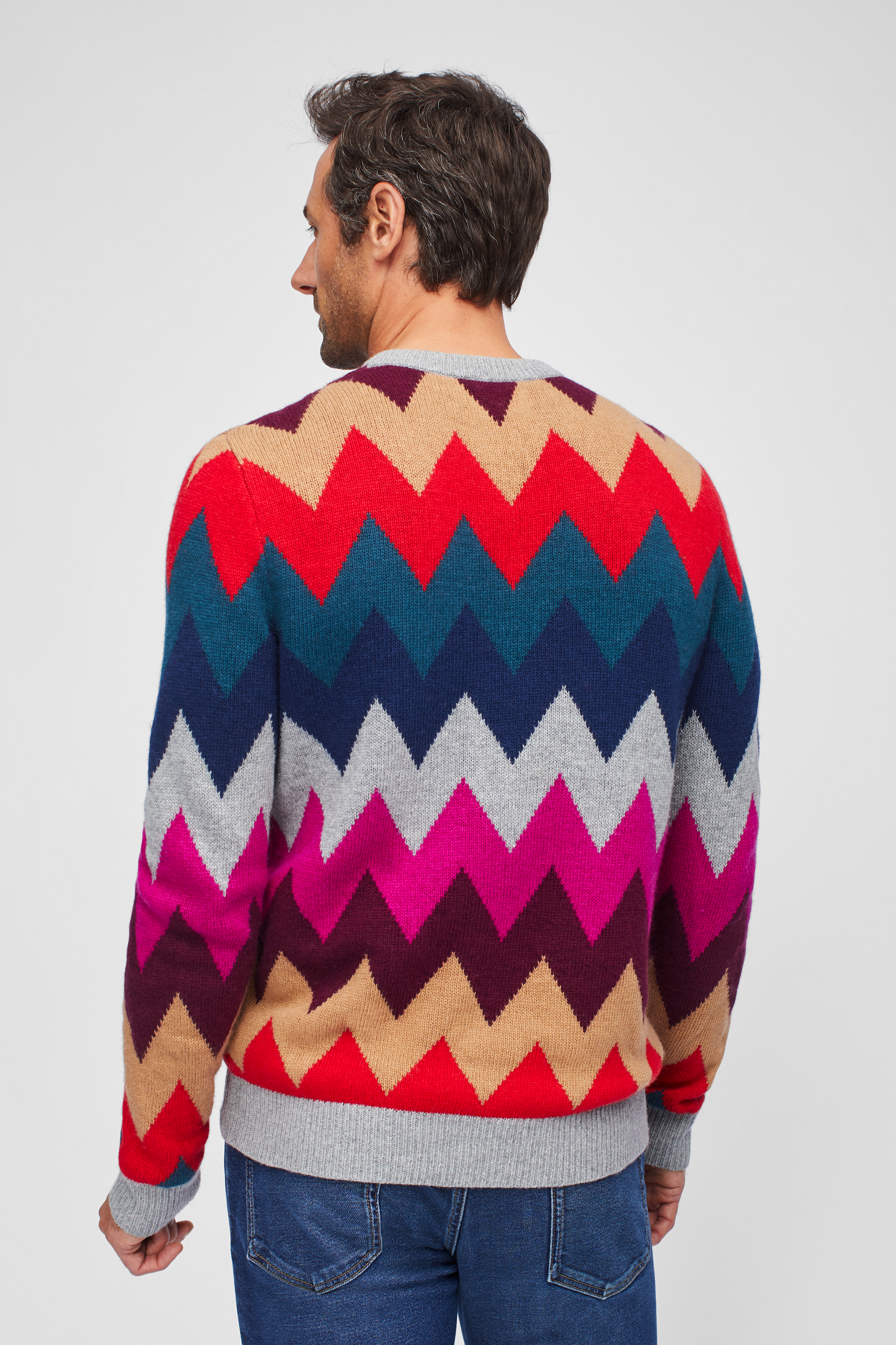 Chevron Crew Neck Sweater