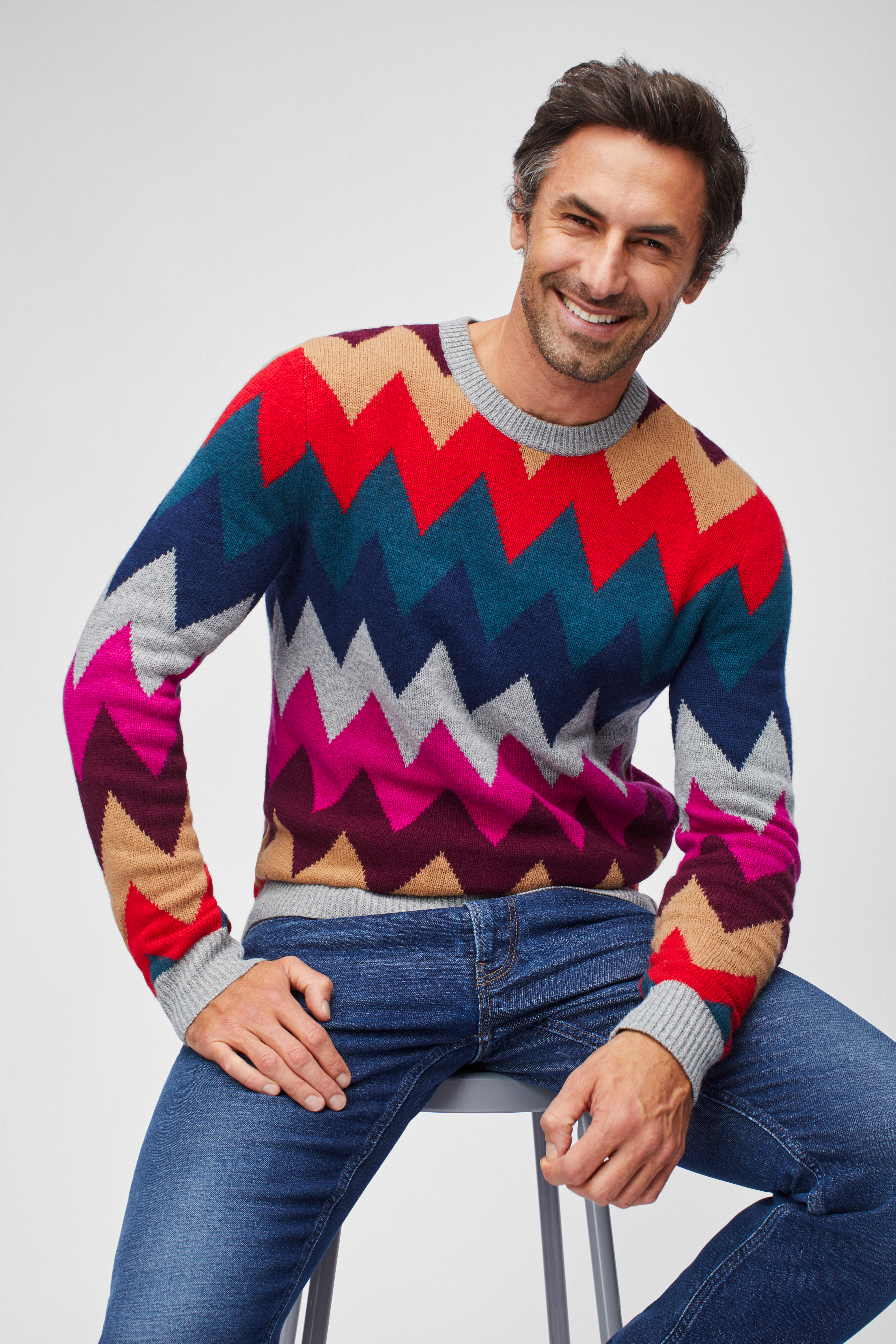 Chevron Crew Neck Sweater