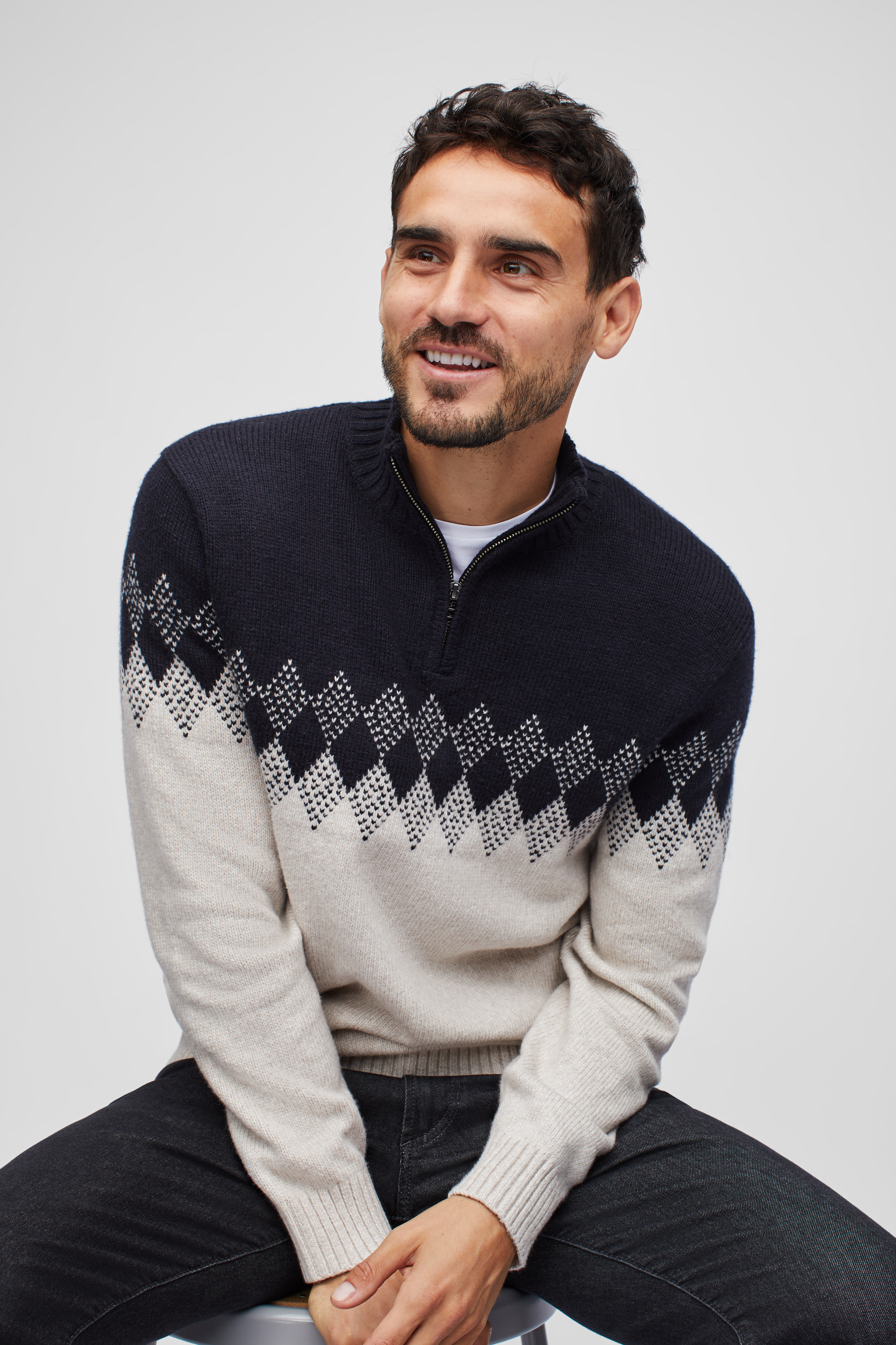 Fair Isle Half-Zip Sweater