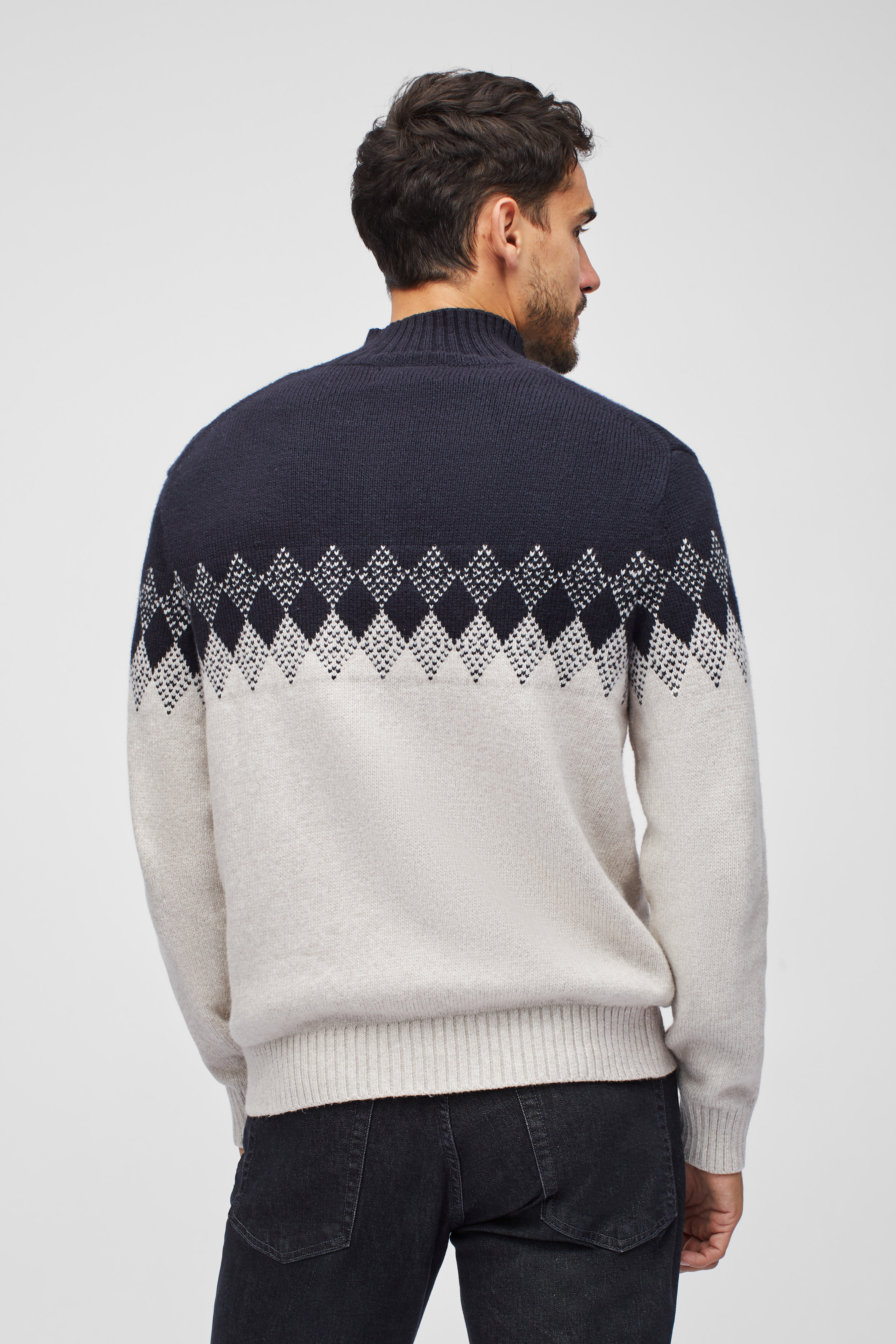 Fair Isle Half-Zip Sweater