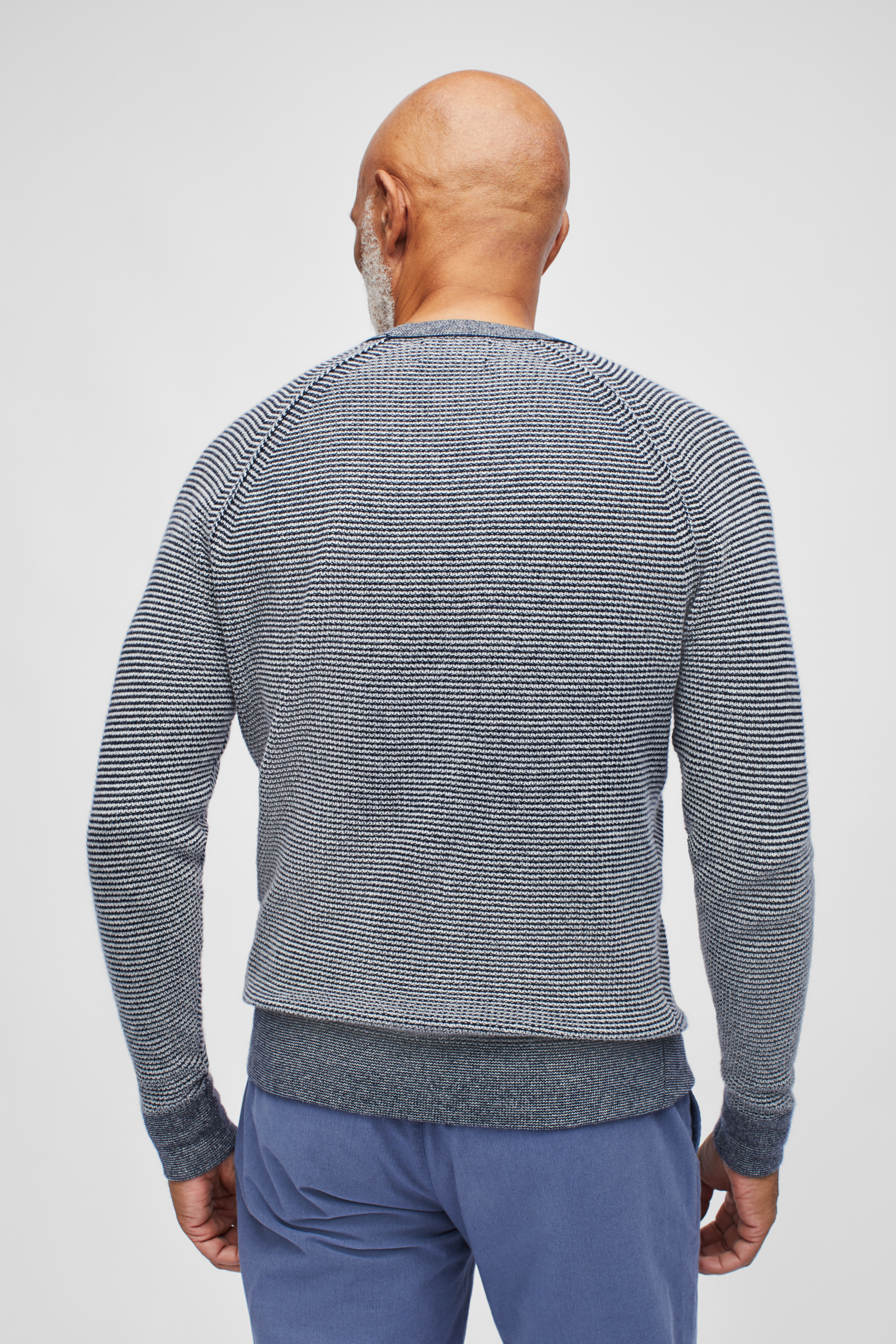 Cashmere Waffle Textured Crew Neck Sweater