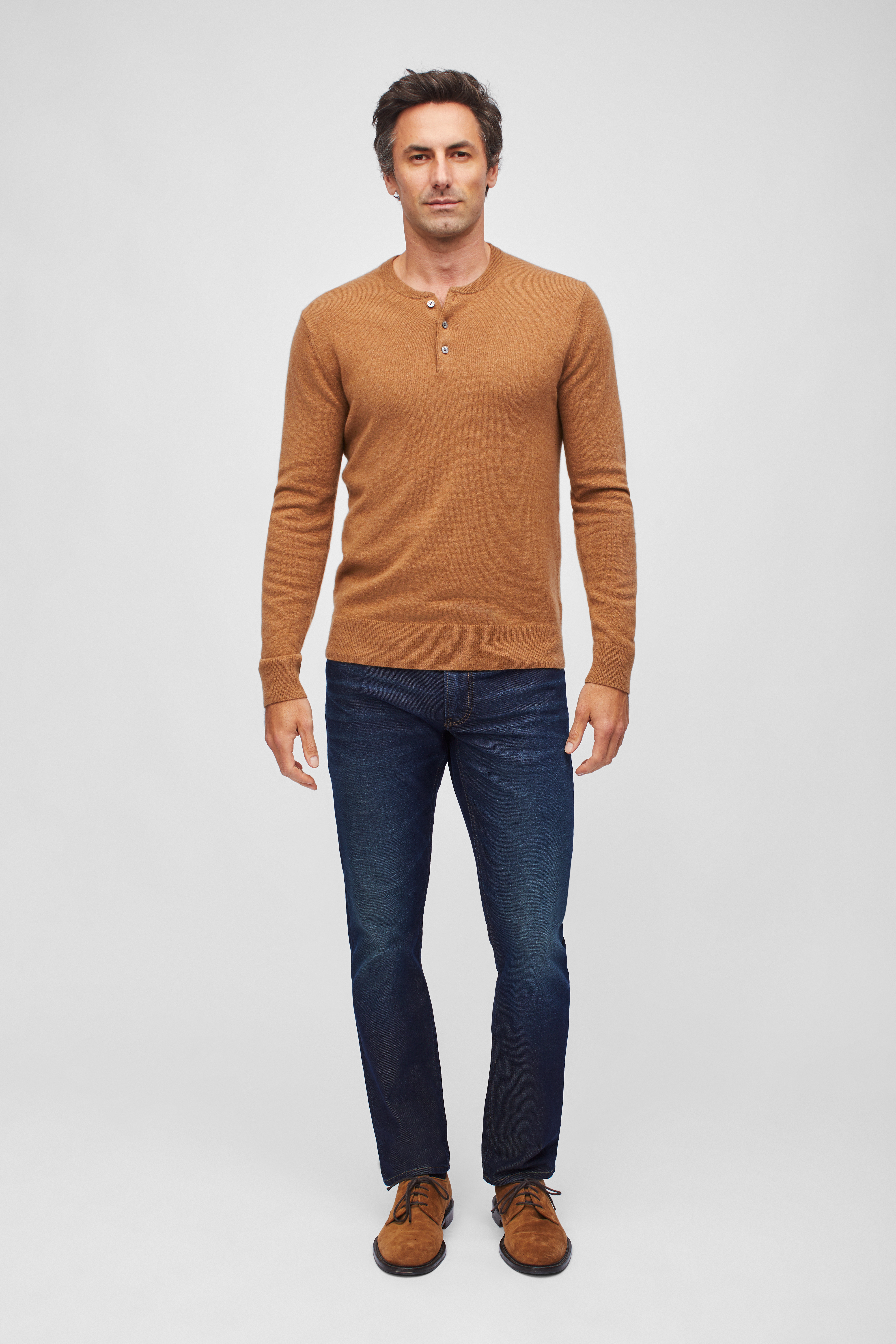 Men's Cashmere Henley Sweater