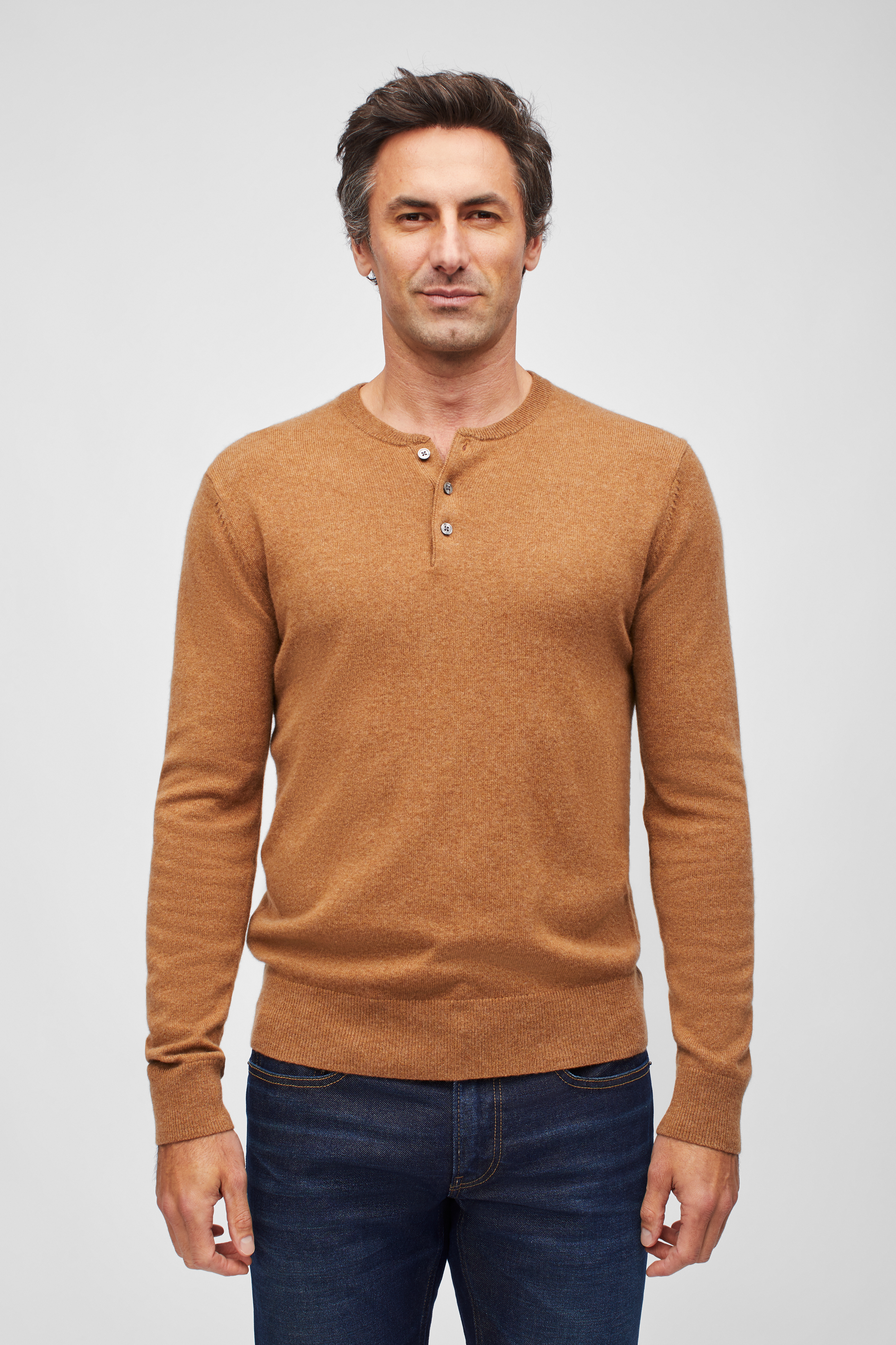 Men's Cashmere Henley Sweater