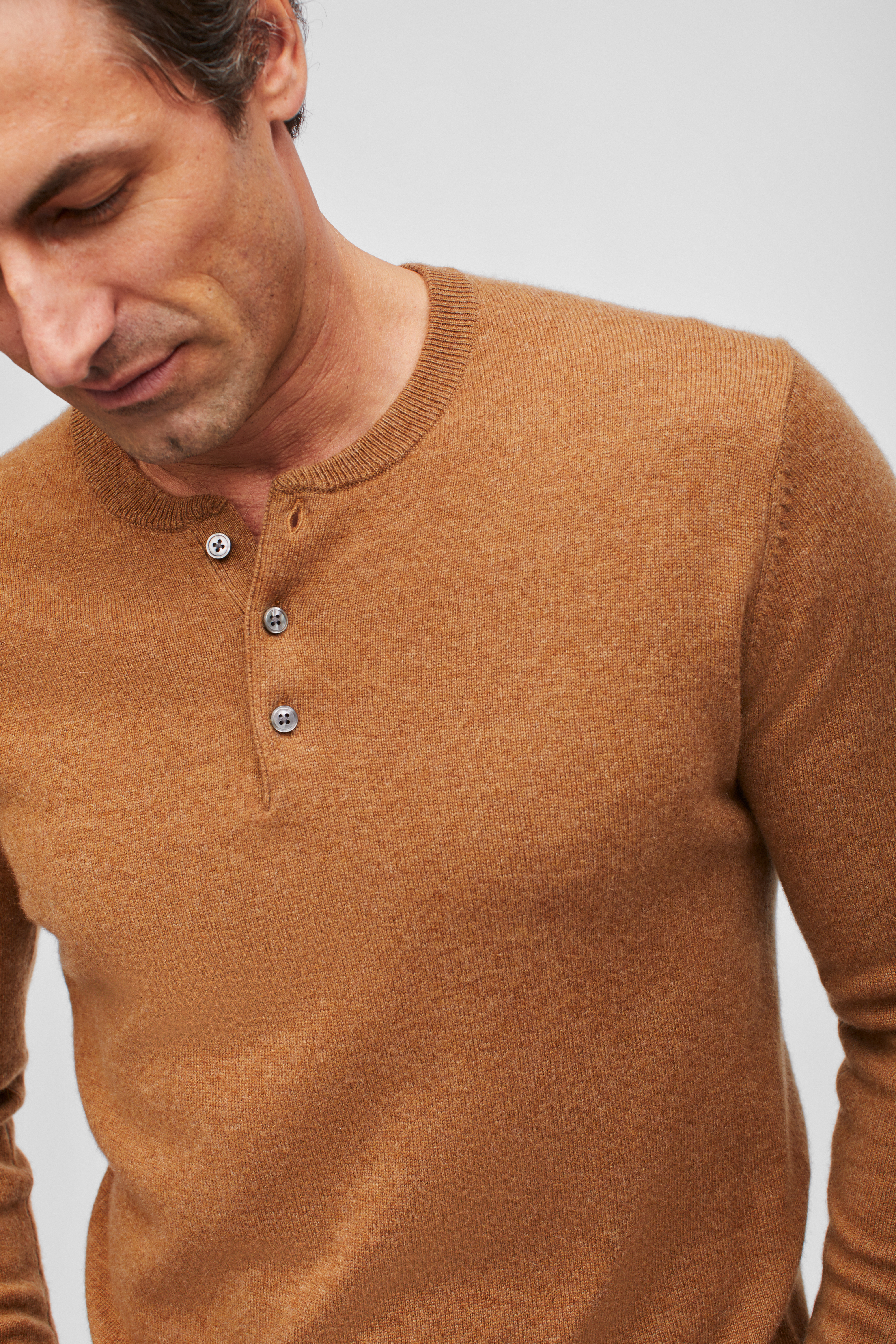 Men's Cashmere Henley Sweater