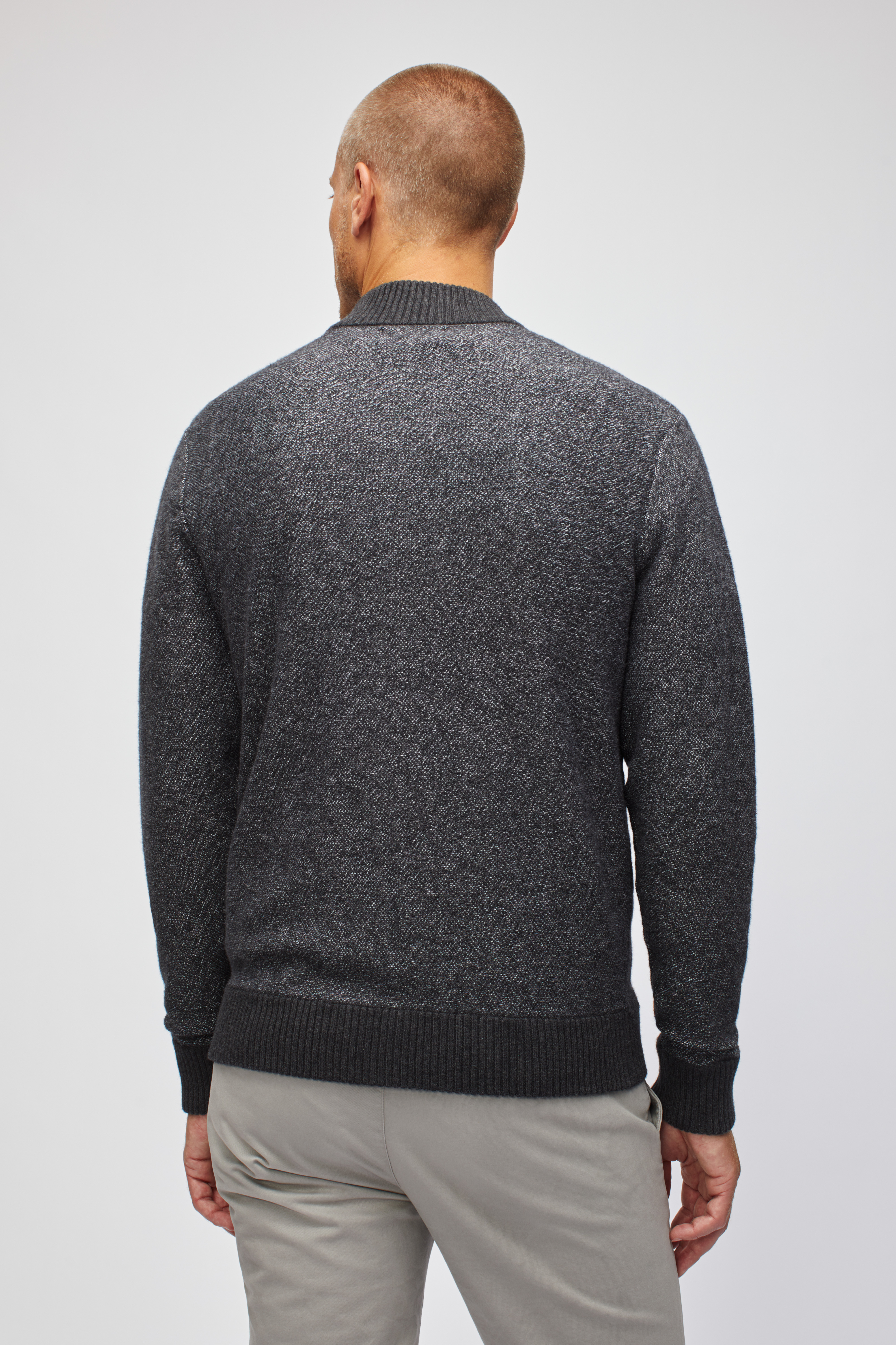 Cotton Cashmere Bomber Sweater