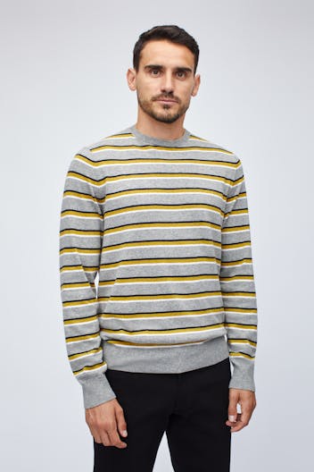 Cotton Blend Crew Neck Sweater