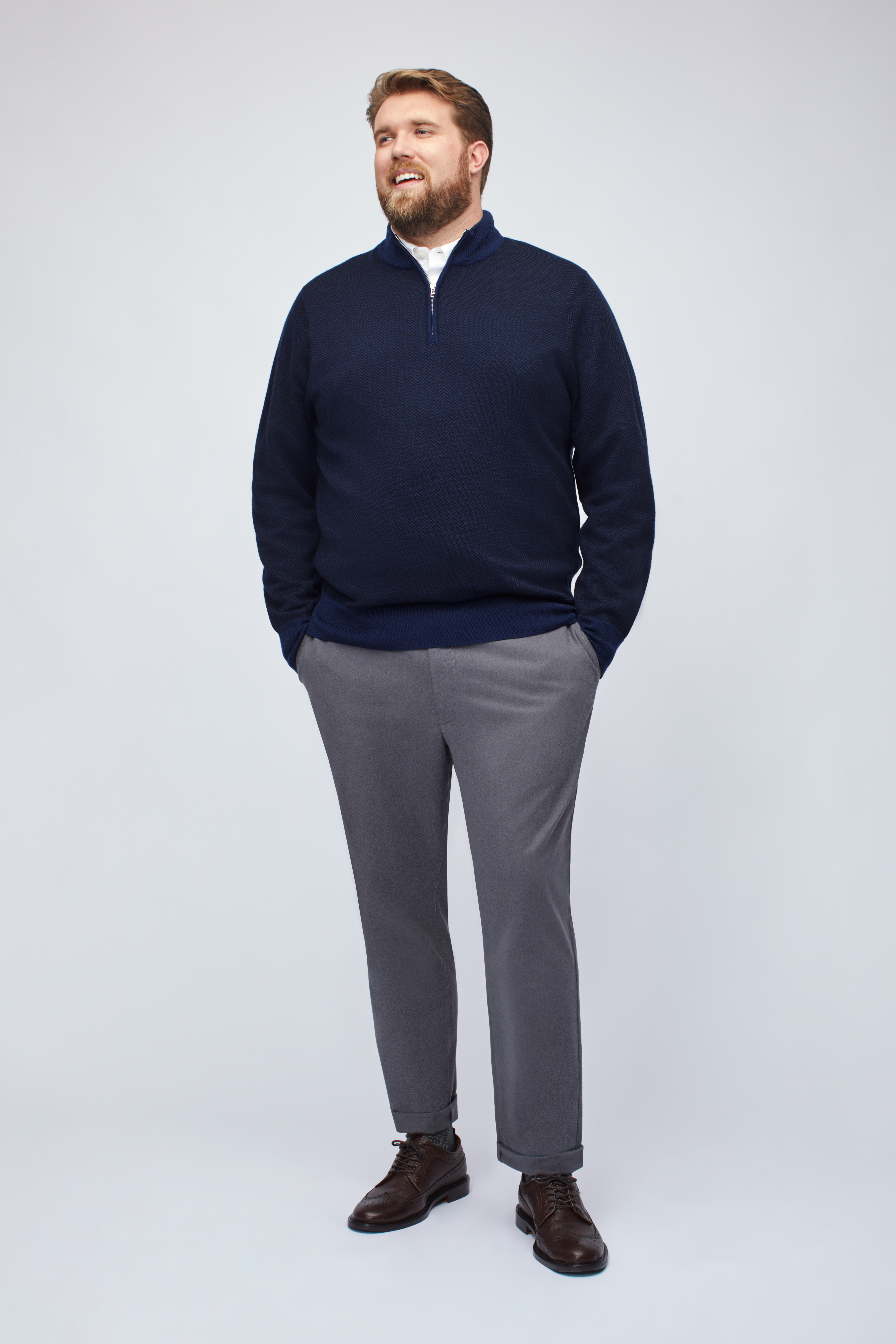 Merino Half-Zip Sweater Extended Sizes