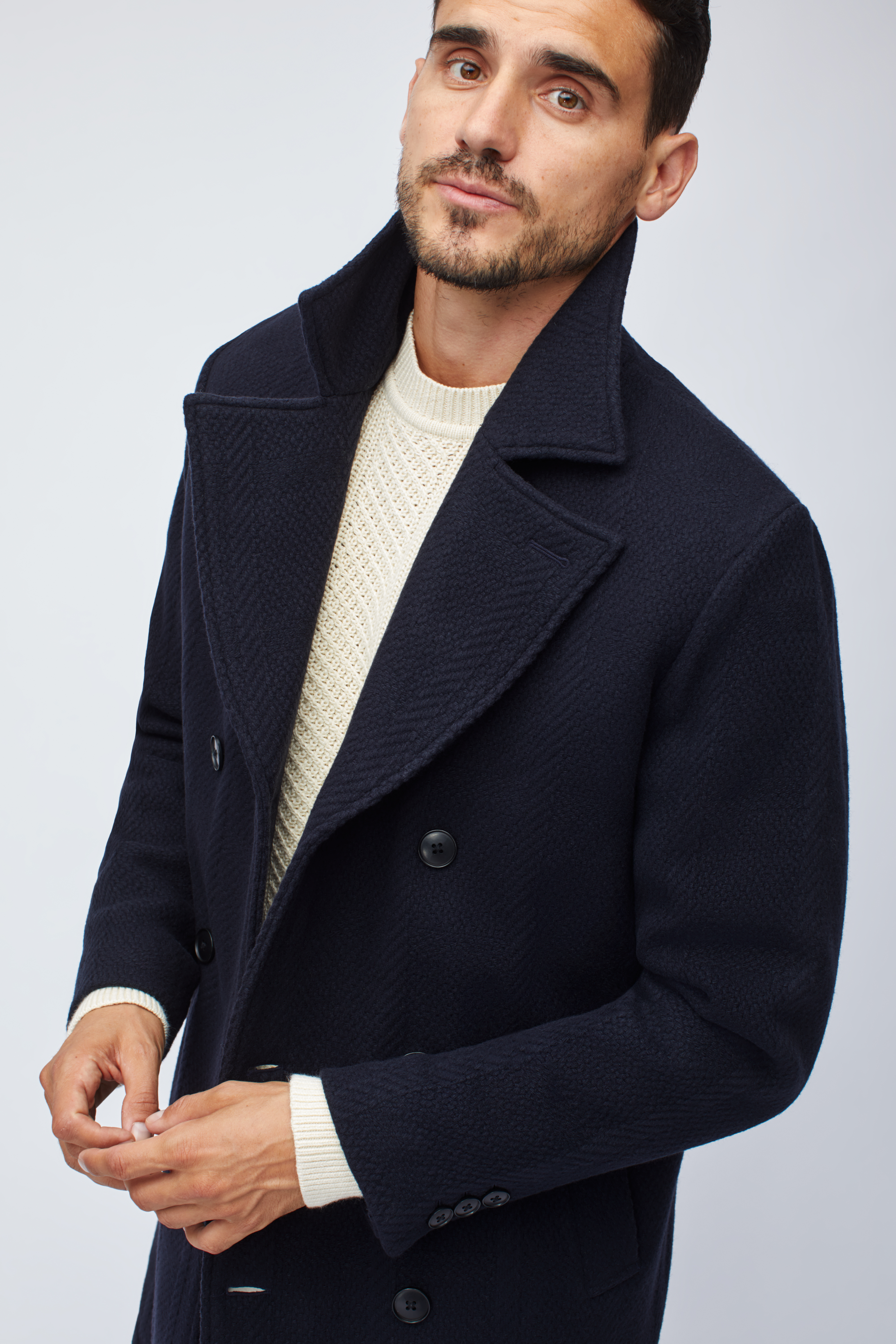 Italian Wool Double Breasted Topcoat