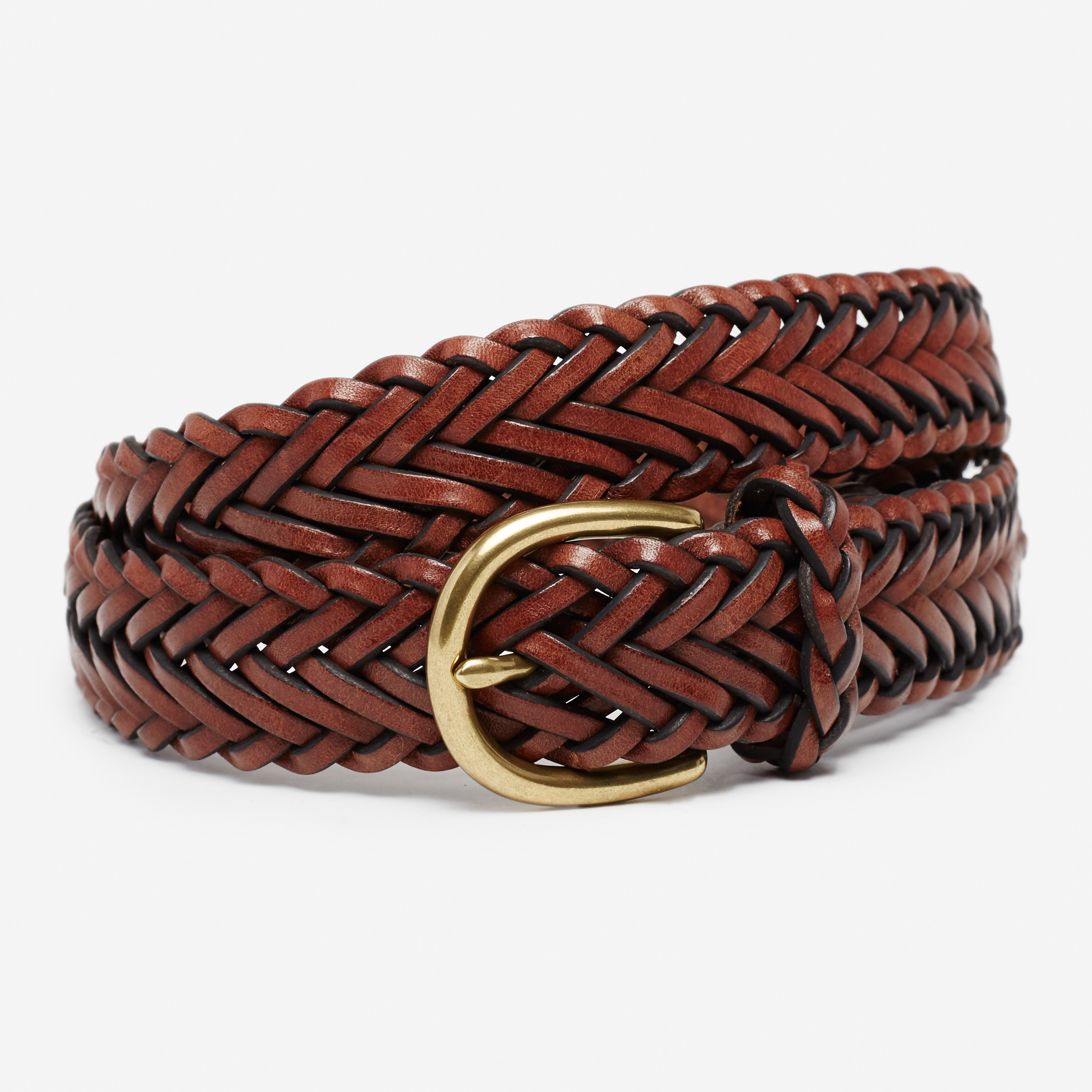 braided leather belt
