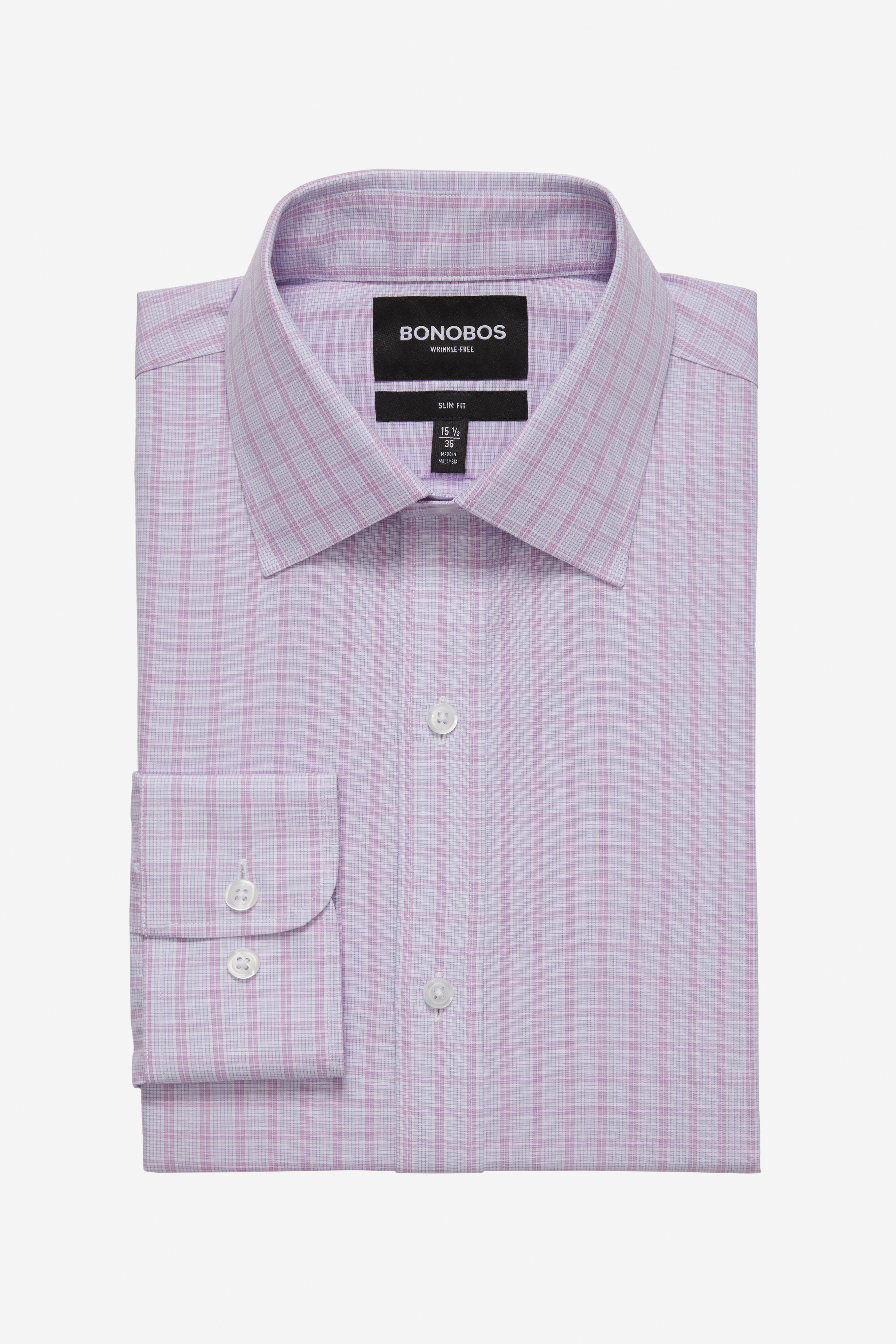 Purple plaid button up shirt