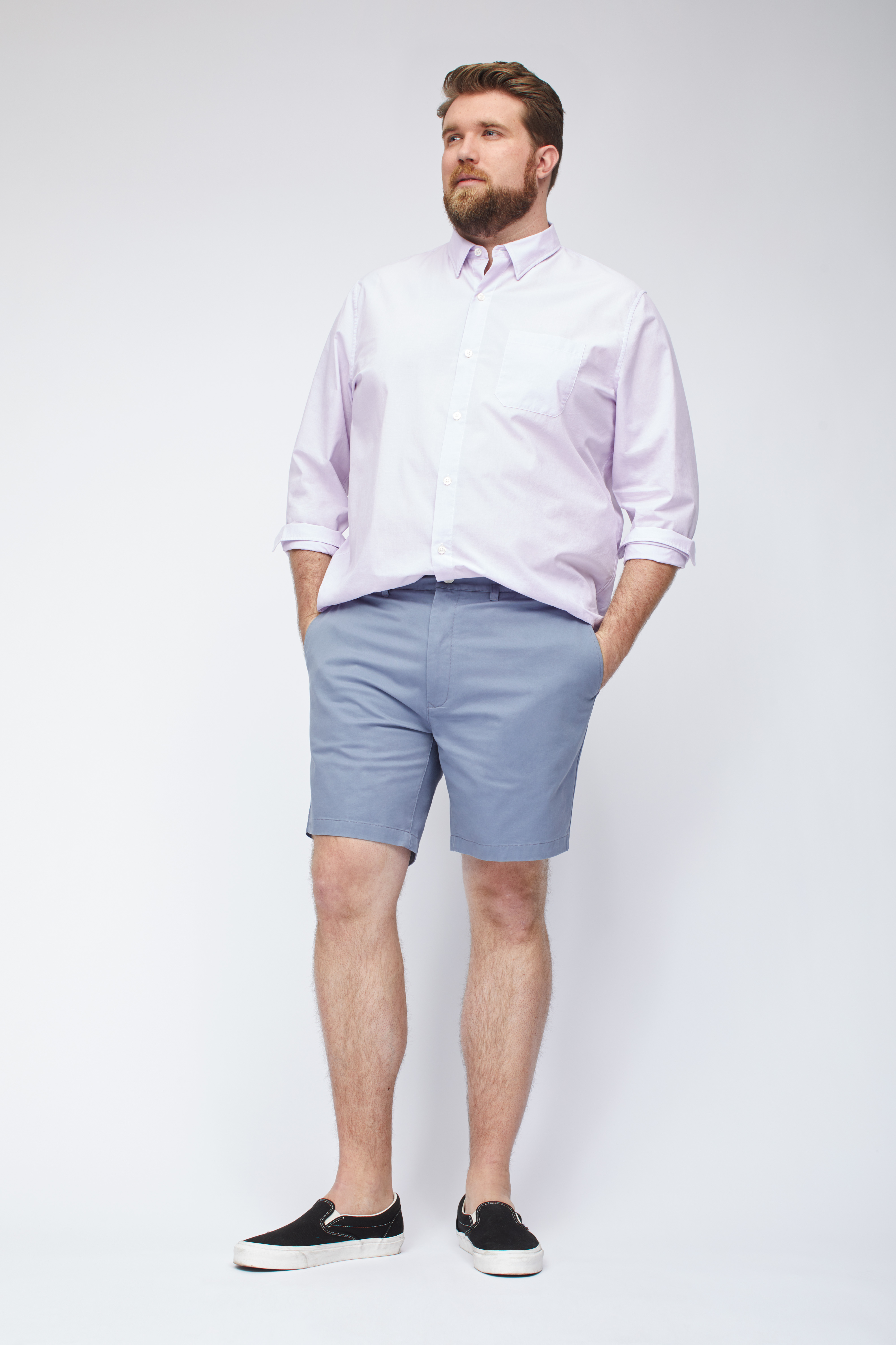 Stretch Washed Chino Shorts Extended Sizes