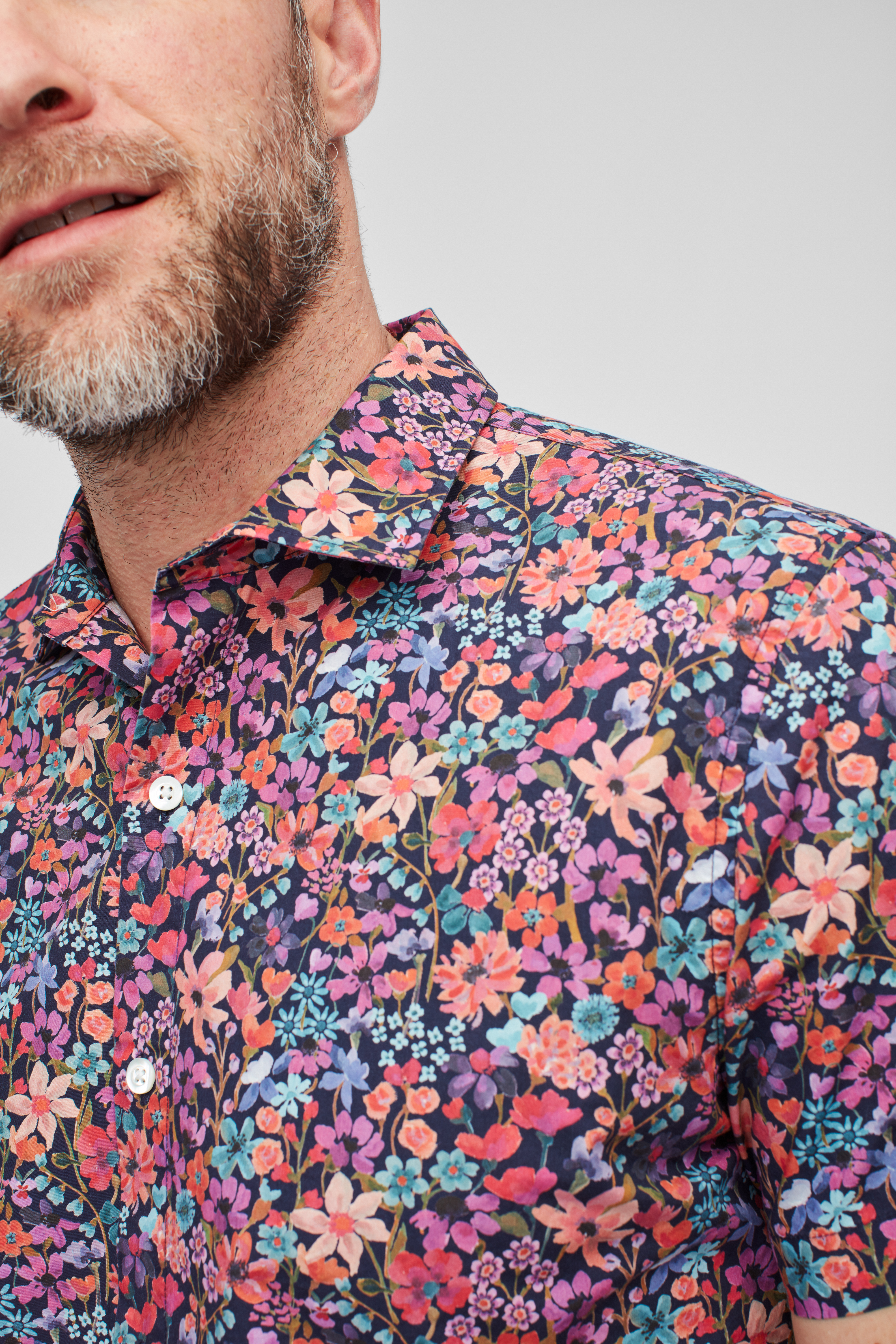 Premium Short Sleeve Shirt Made with Liberty Fabric