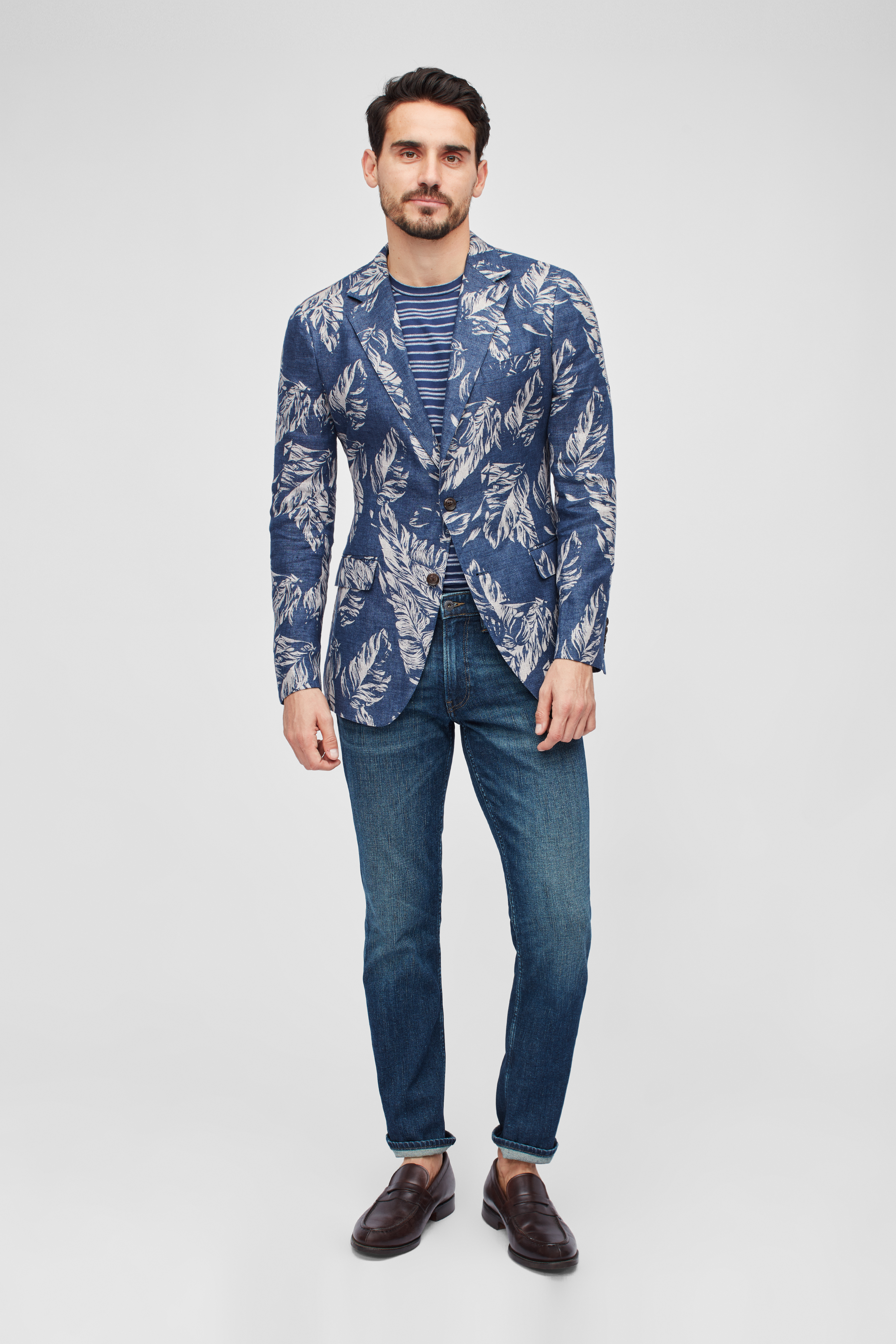 Unconstructed Floral Blazer