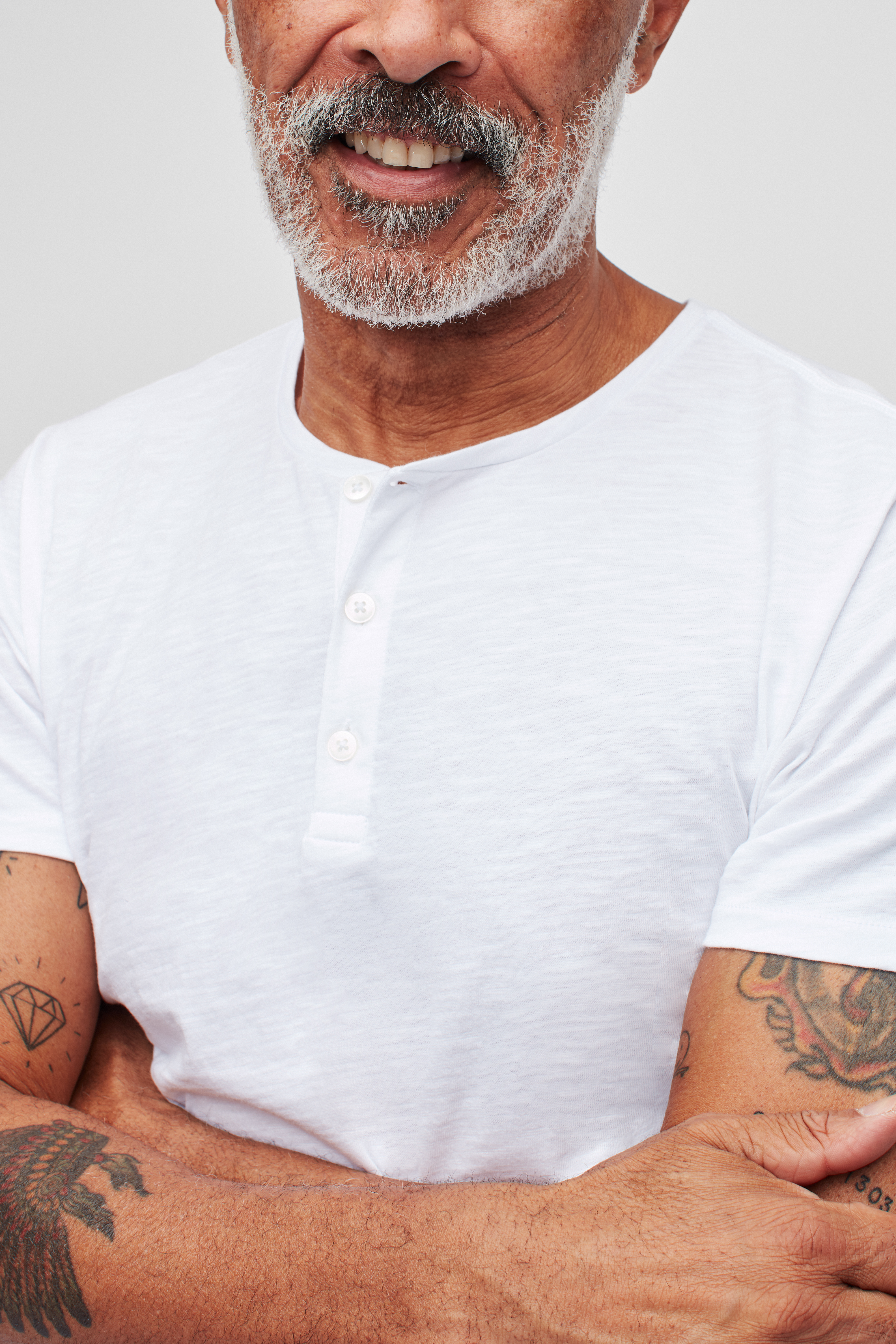 Textured Cotton Henley Shirt