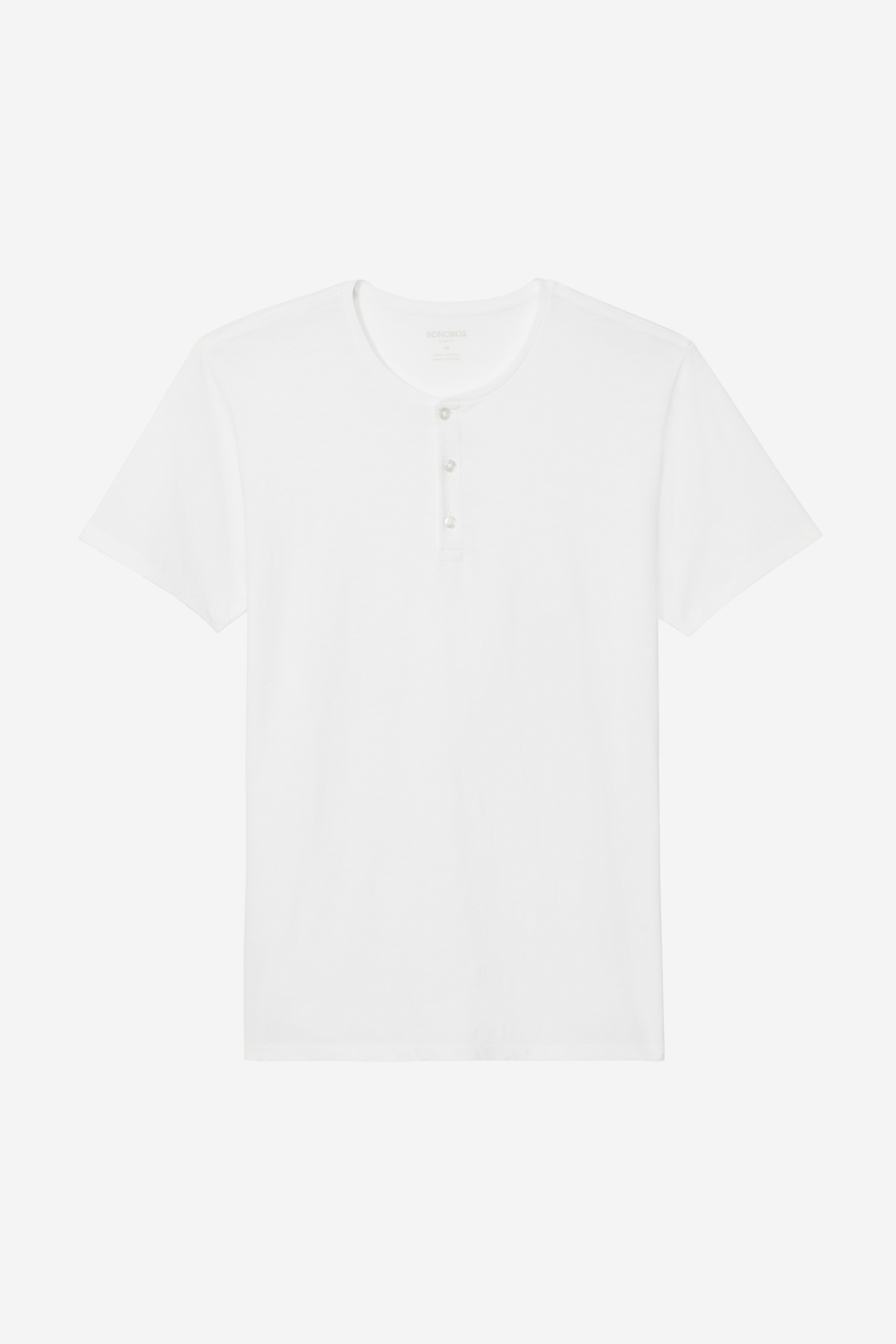 Textured Cotton Henley Shirt