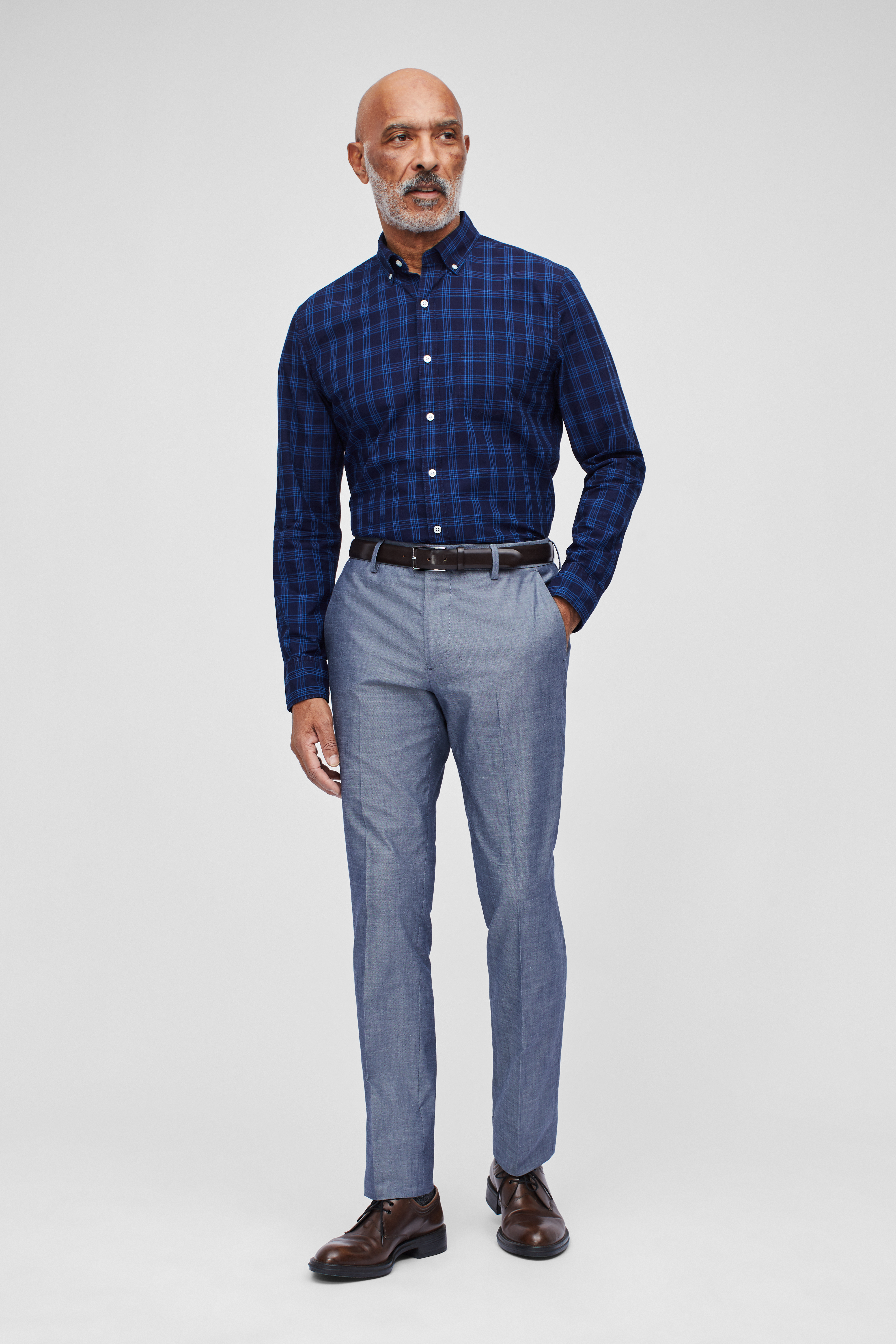 Organic Chambray Suit Pant