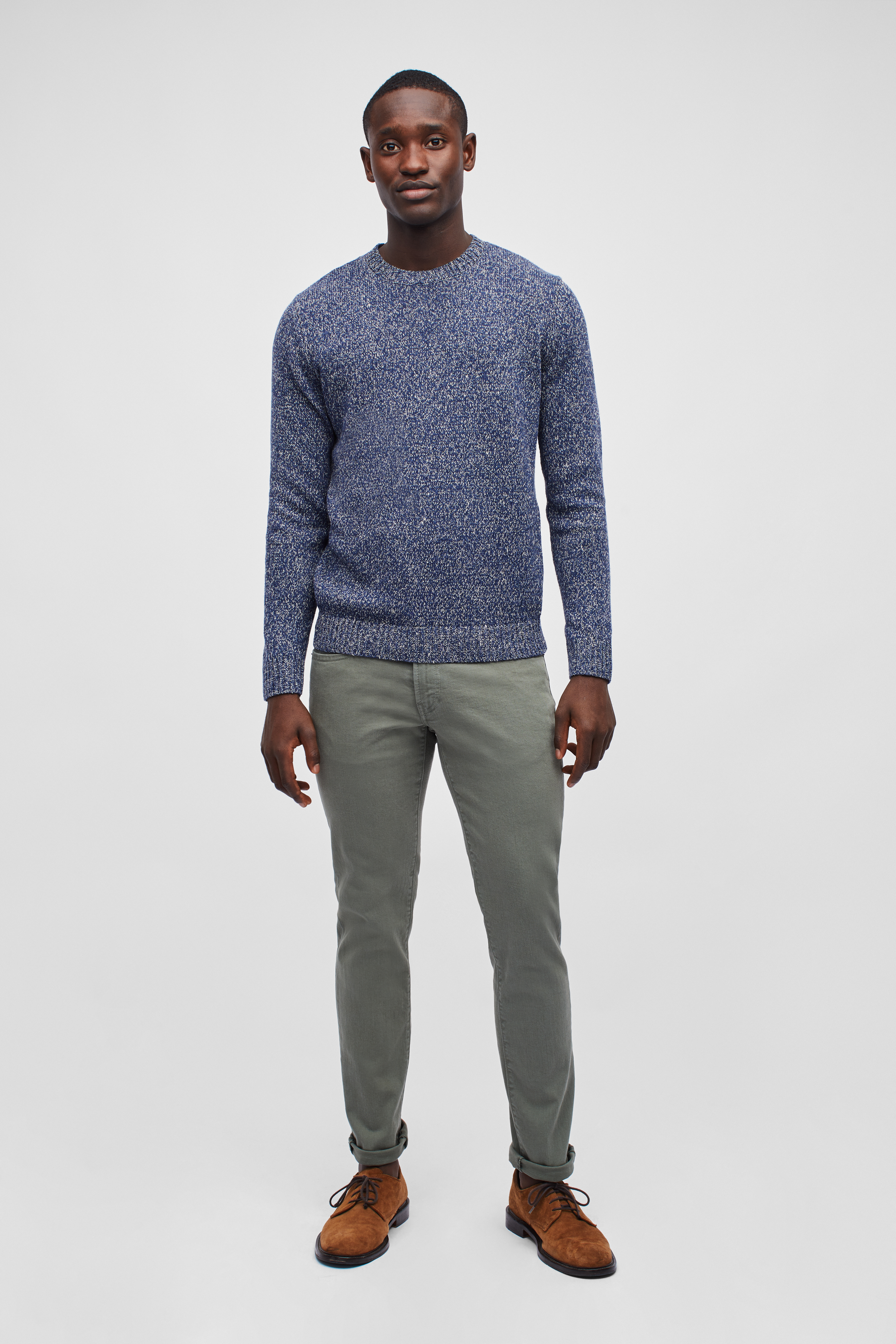 Linen Blend Marl Crew