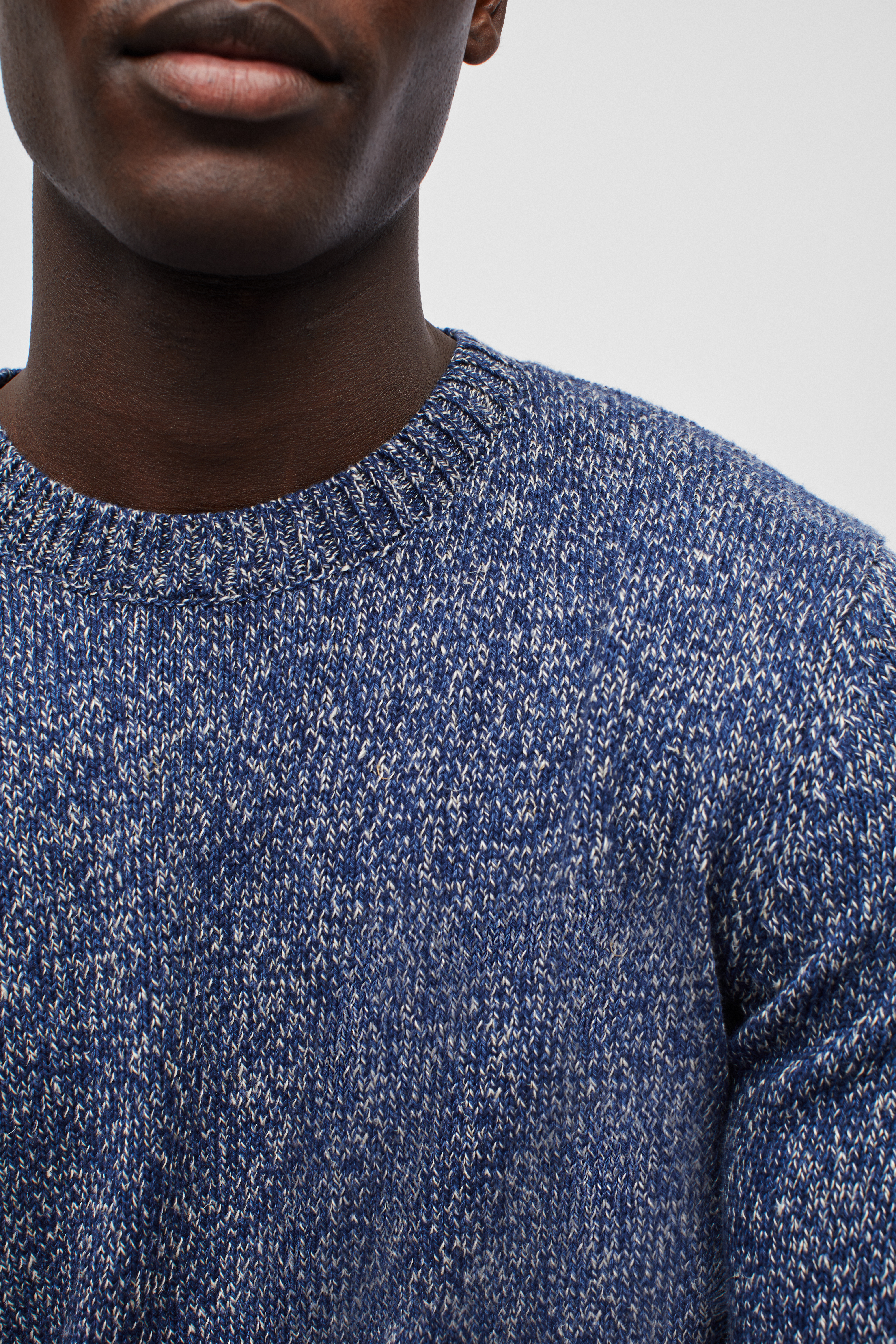 Linen Blend Marl Crew