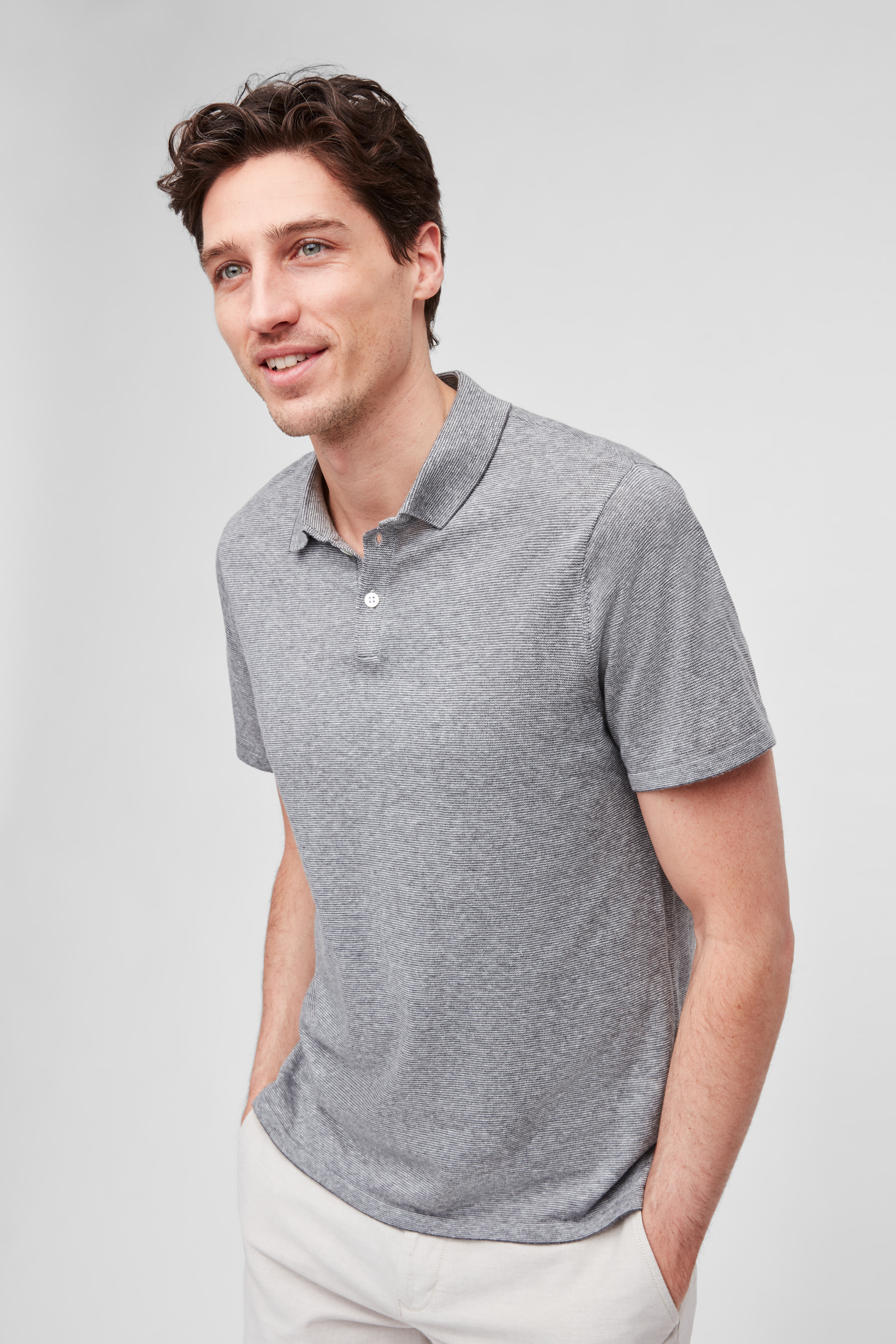 Cotton Linen Sweater Polo