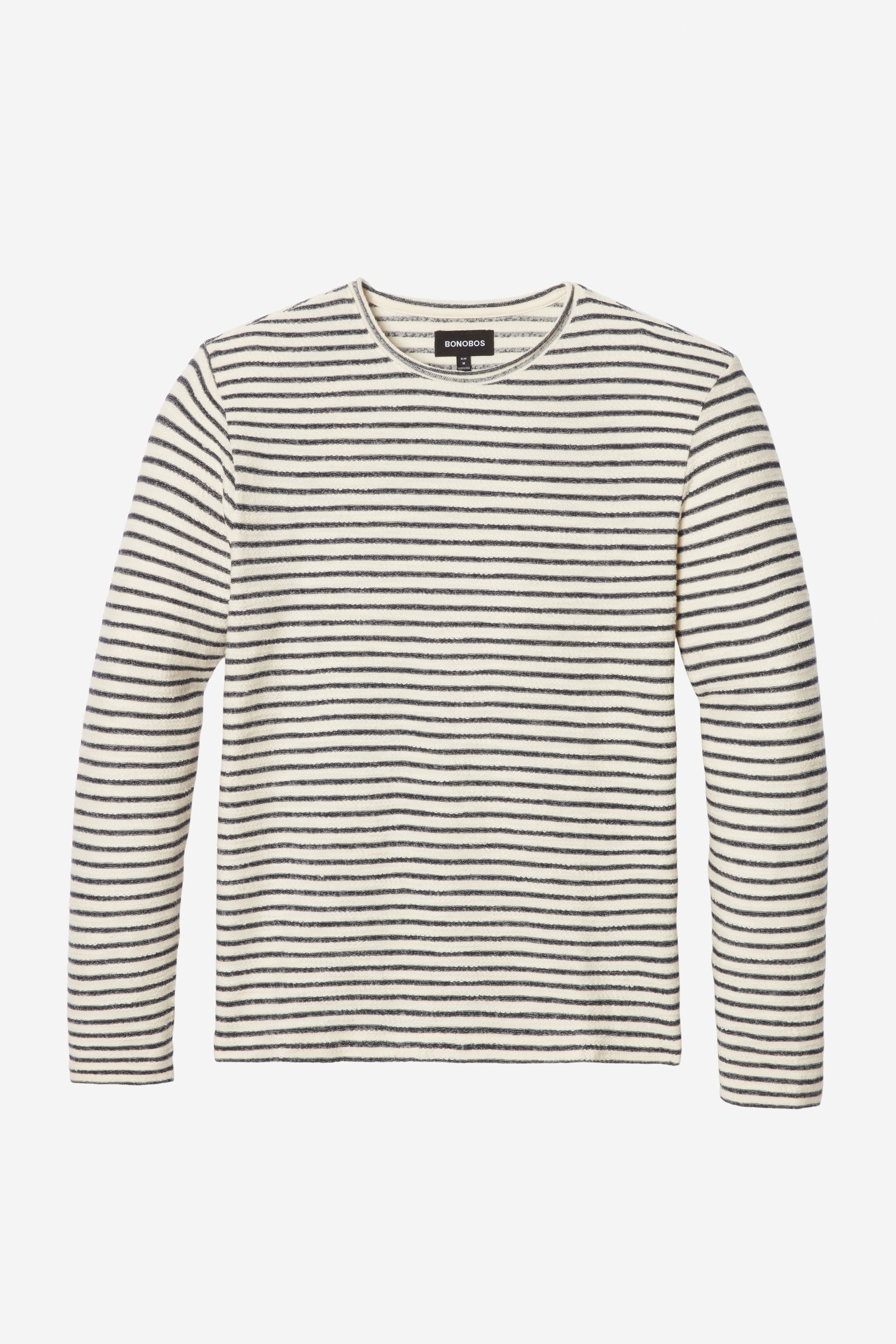 Reverse Stripe Roll Neck Sweatshirt