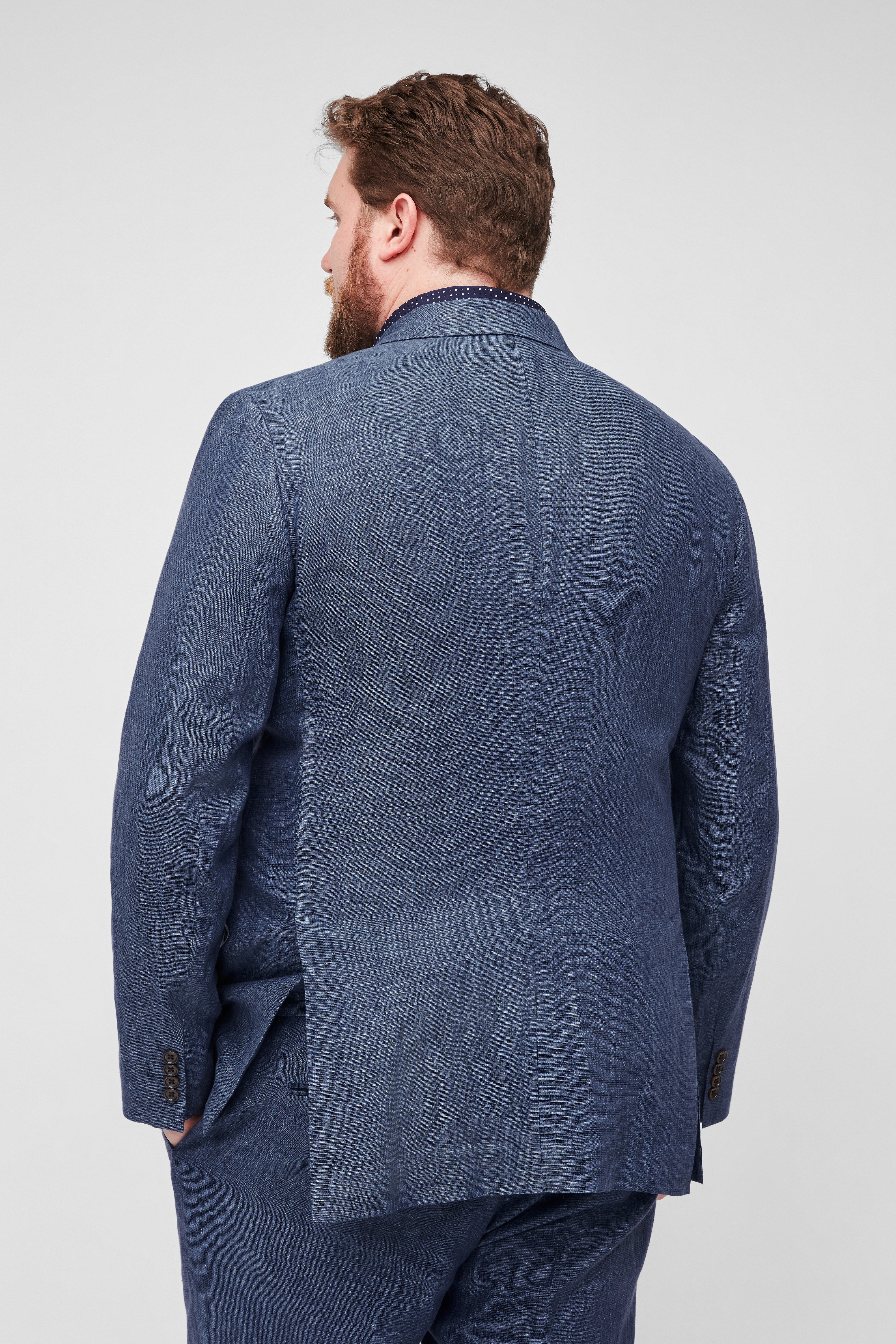 Italian Stretch Linen Suit Jacket Extended Sizes