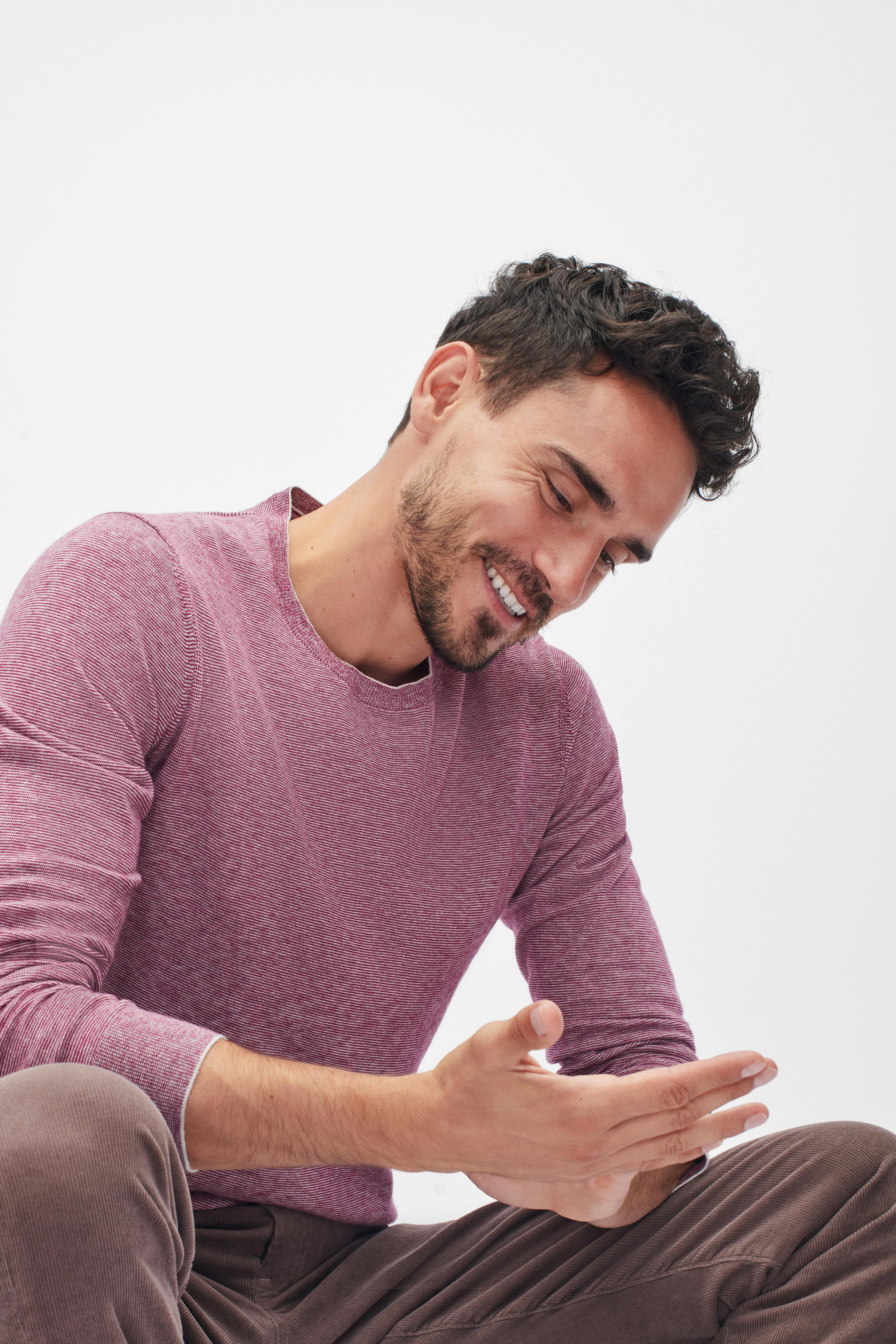Lightweight Cotton Crew Neck Sweater