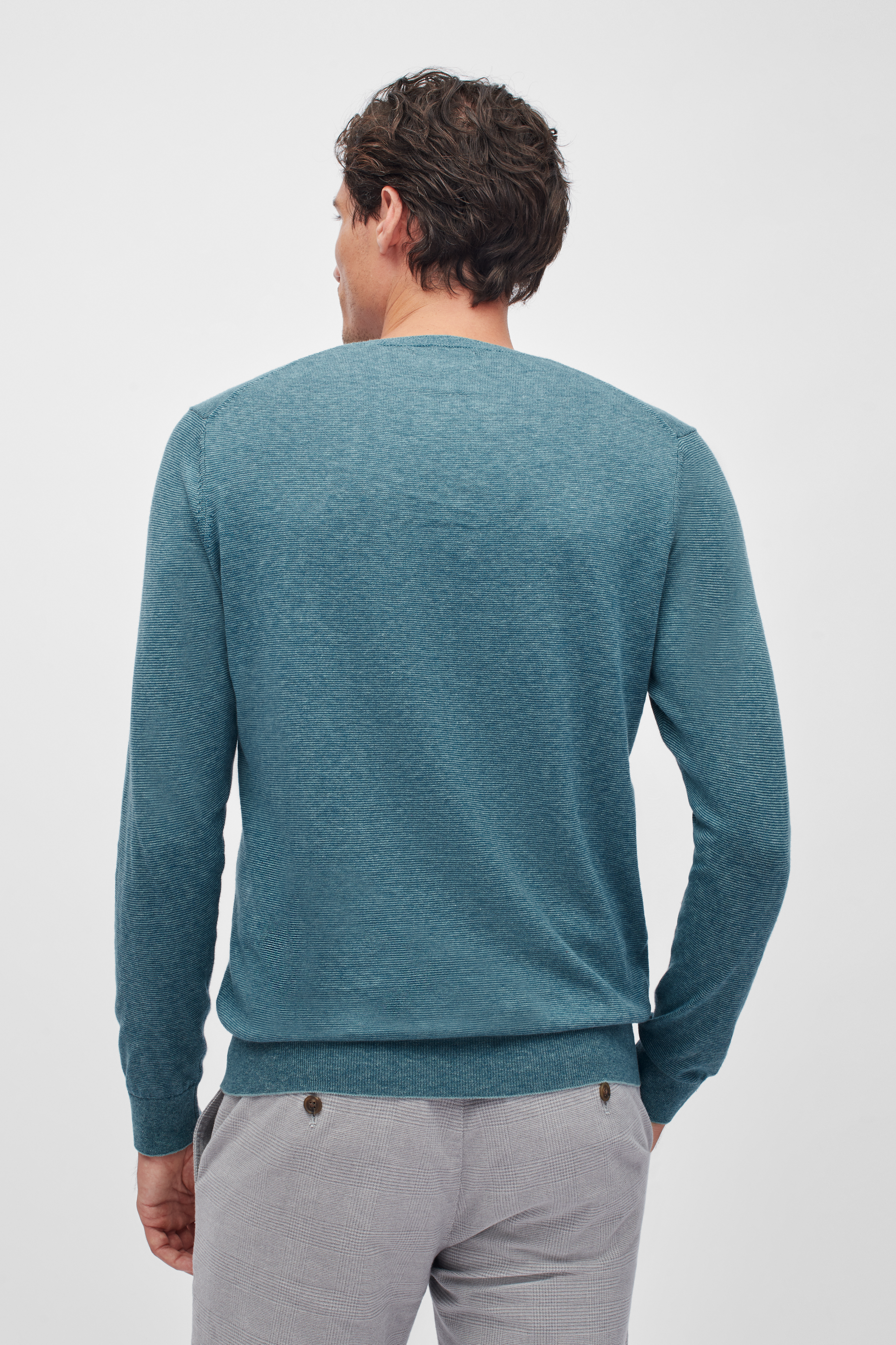 Lightweight Cotton Crew Neck Sweater