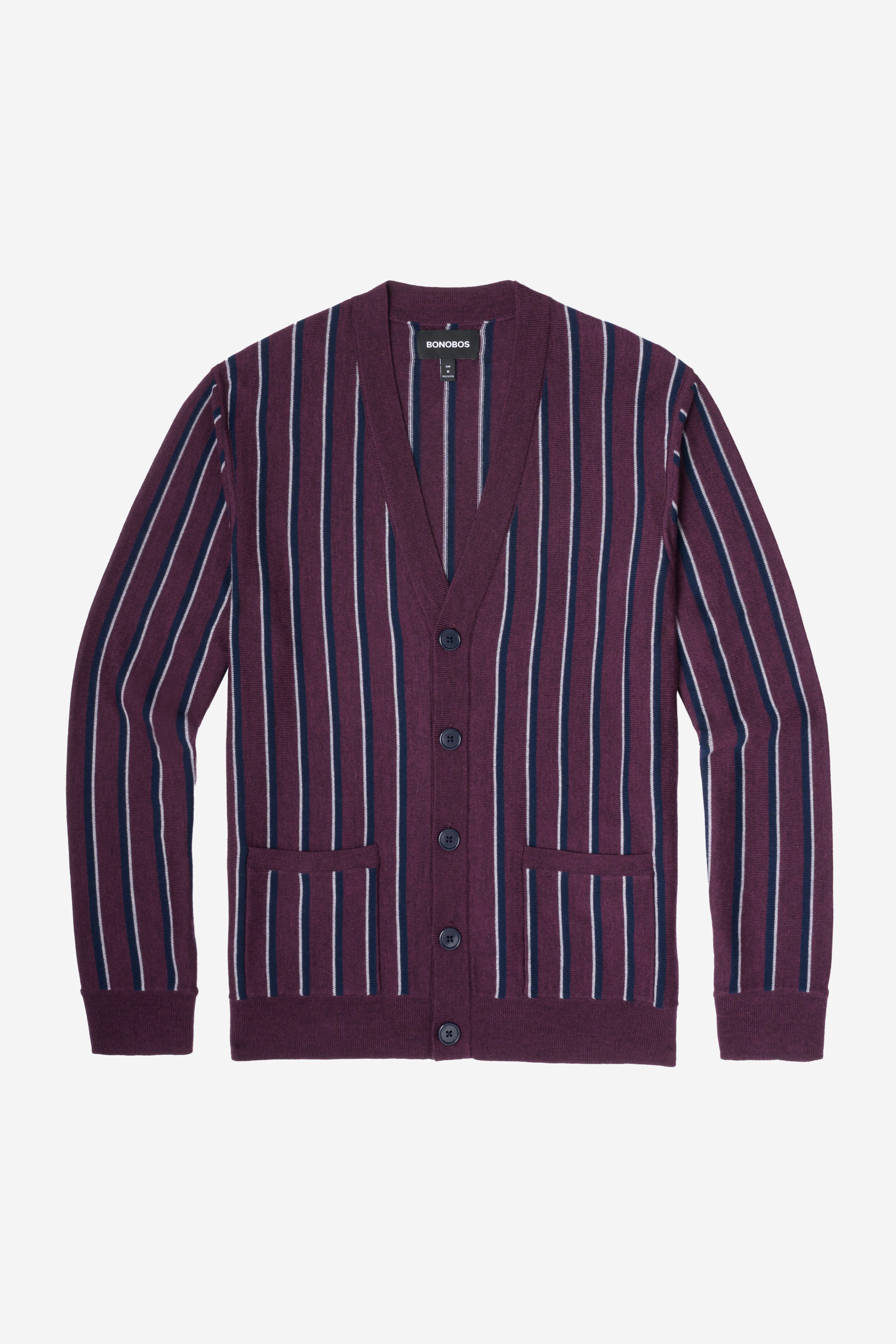 Merino Striped Cardigan