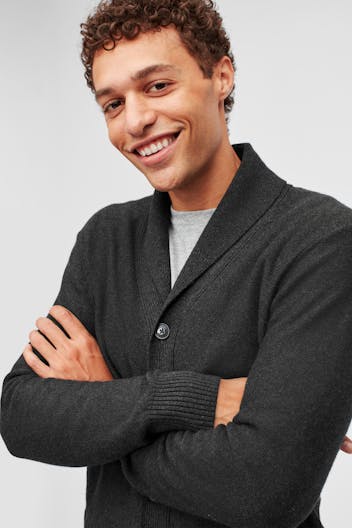 Cotton Cashmere Shawl Cardigan