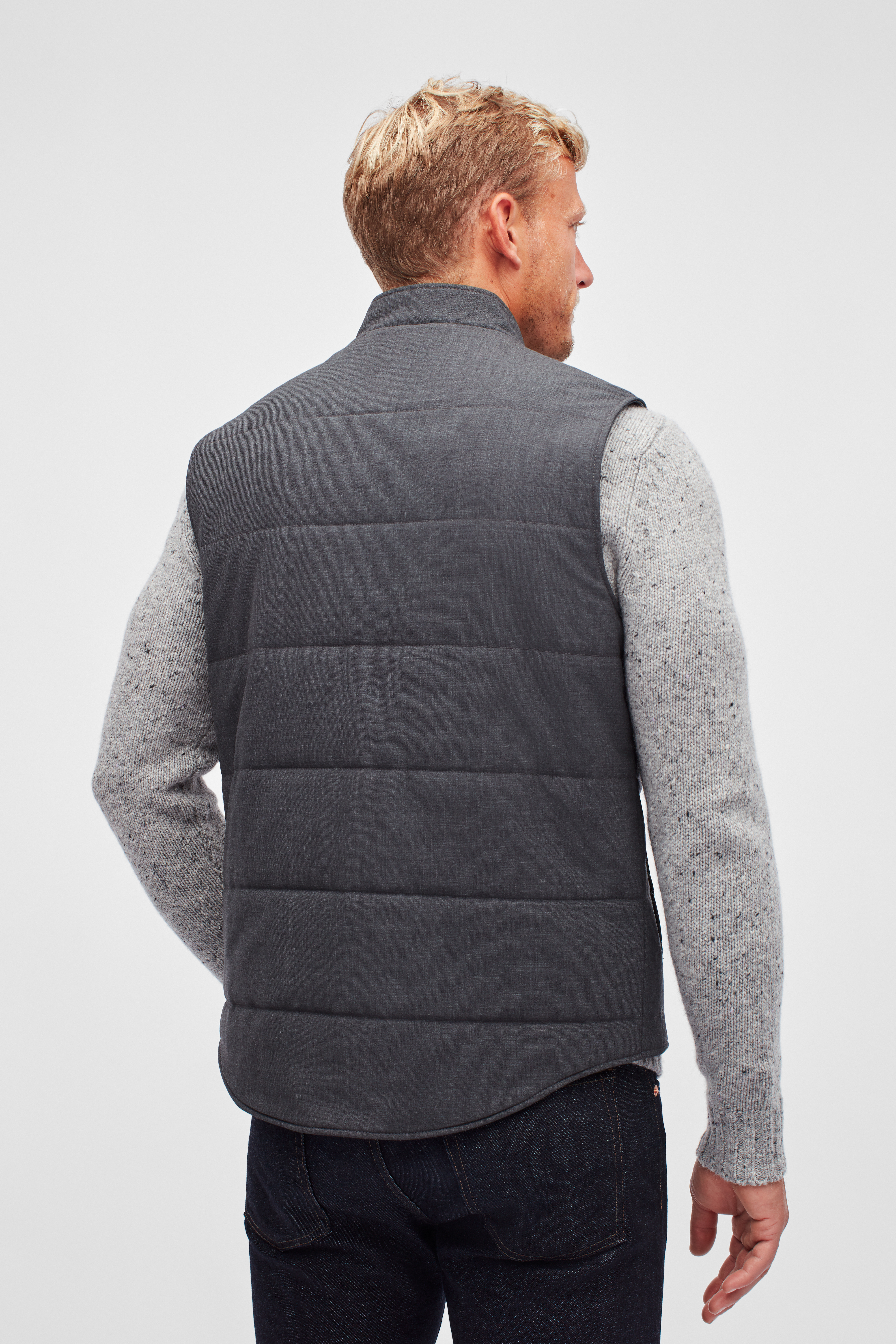 The Quilted Stretch Wool Vest