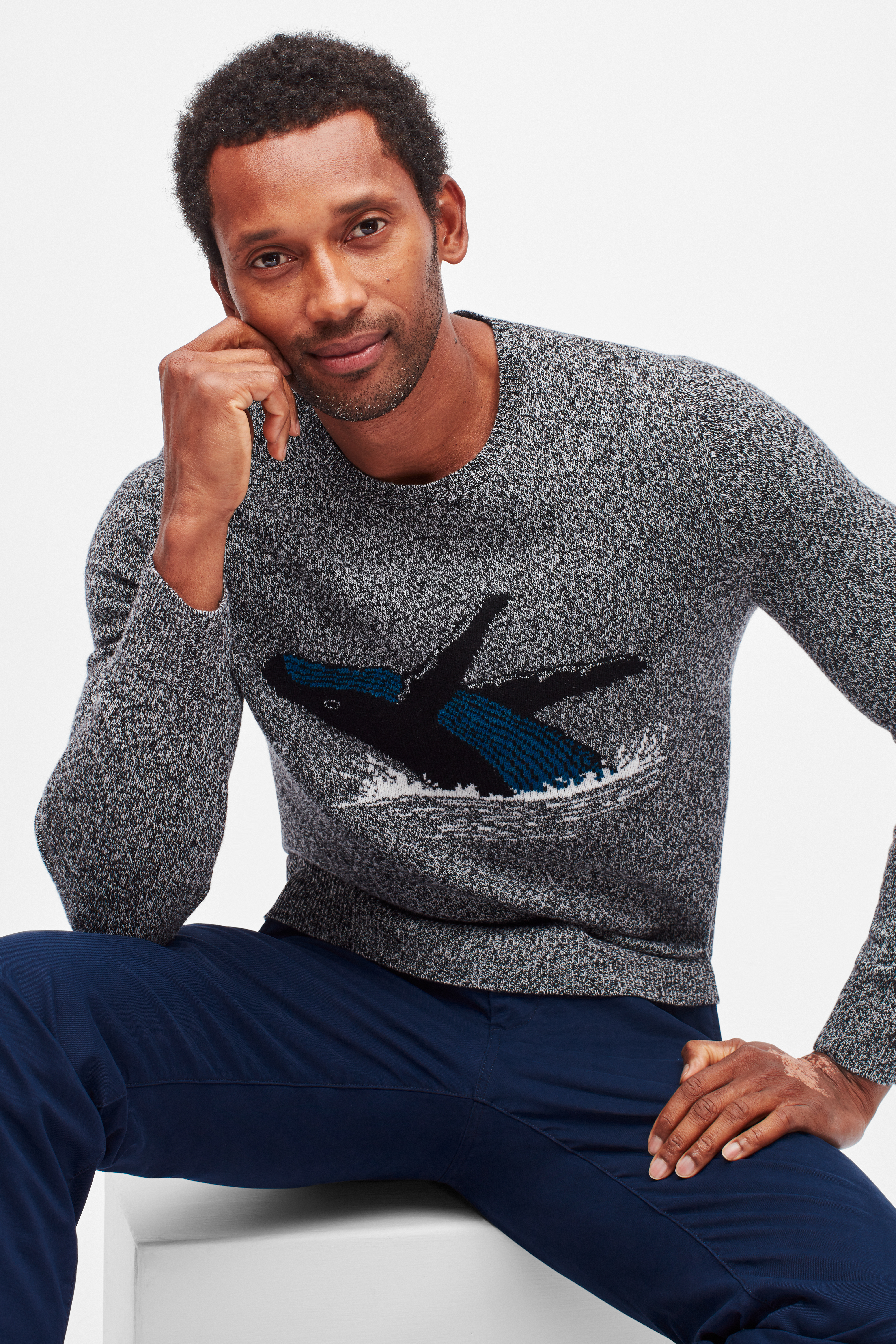 Whale Crew Neck Sweater