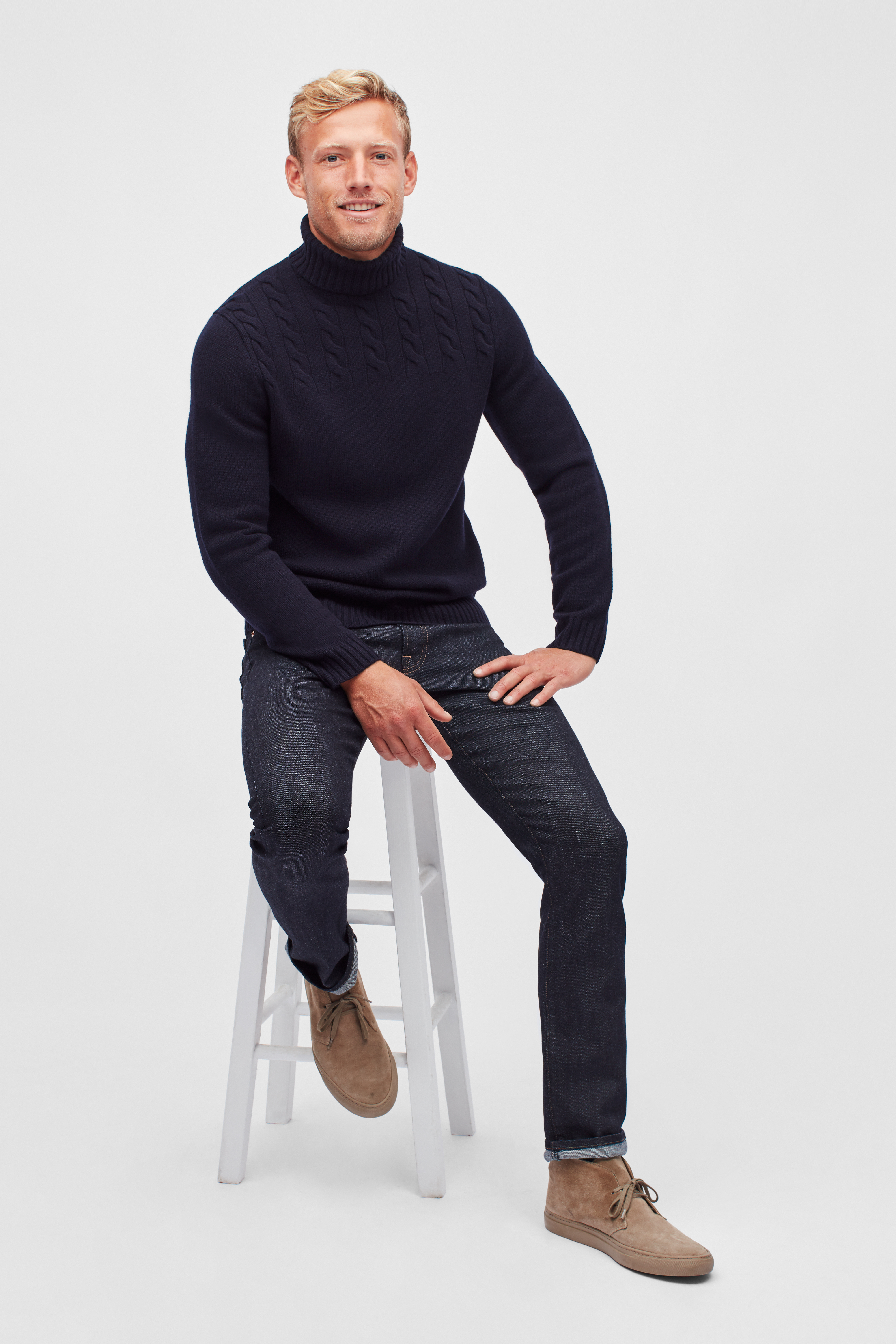 Merino Cable Turtleneck