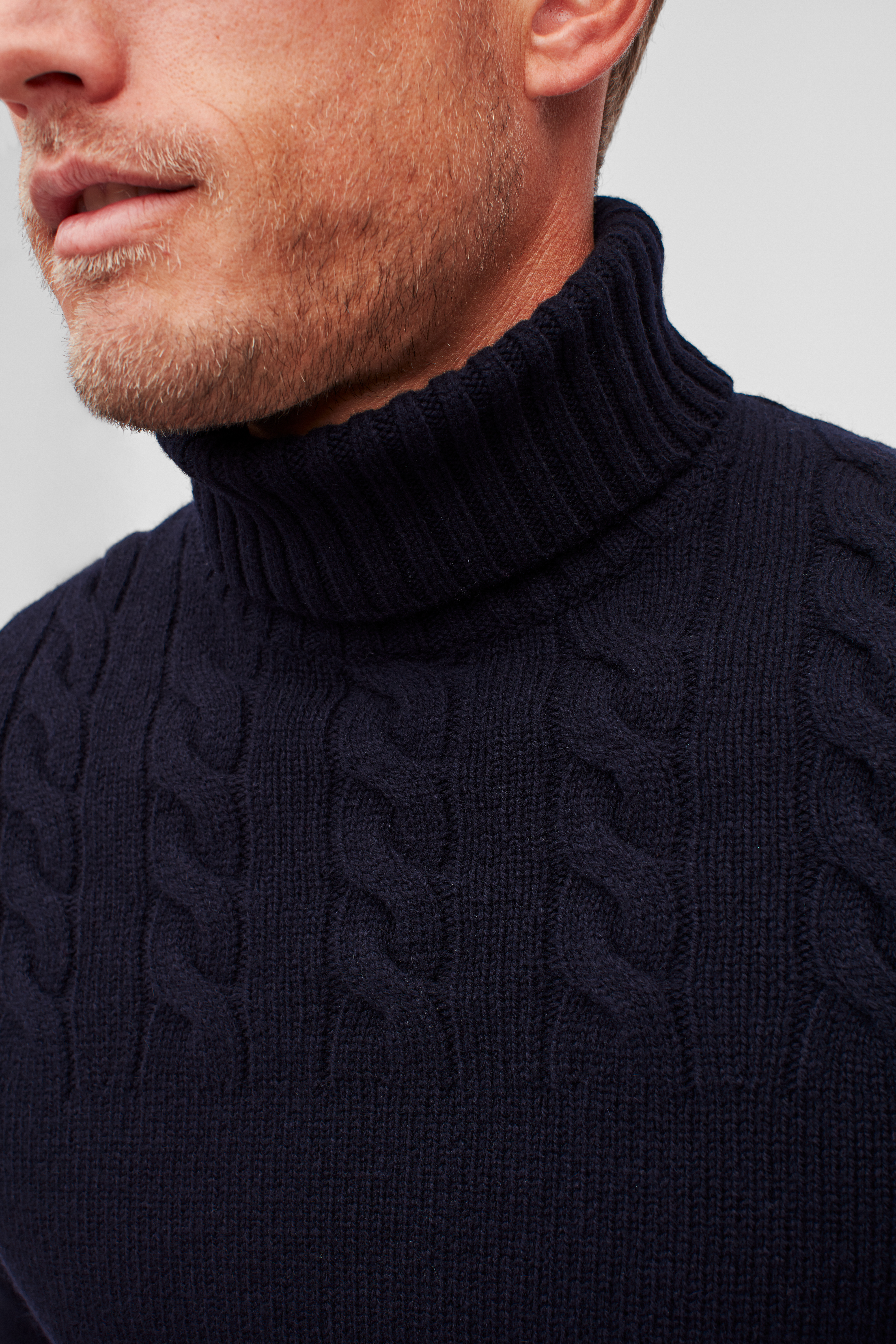 Merino Cable Turtleneck