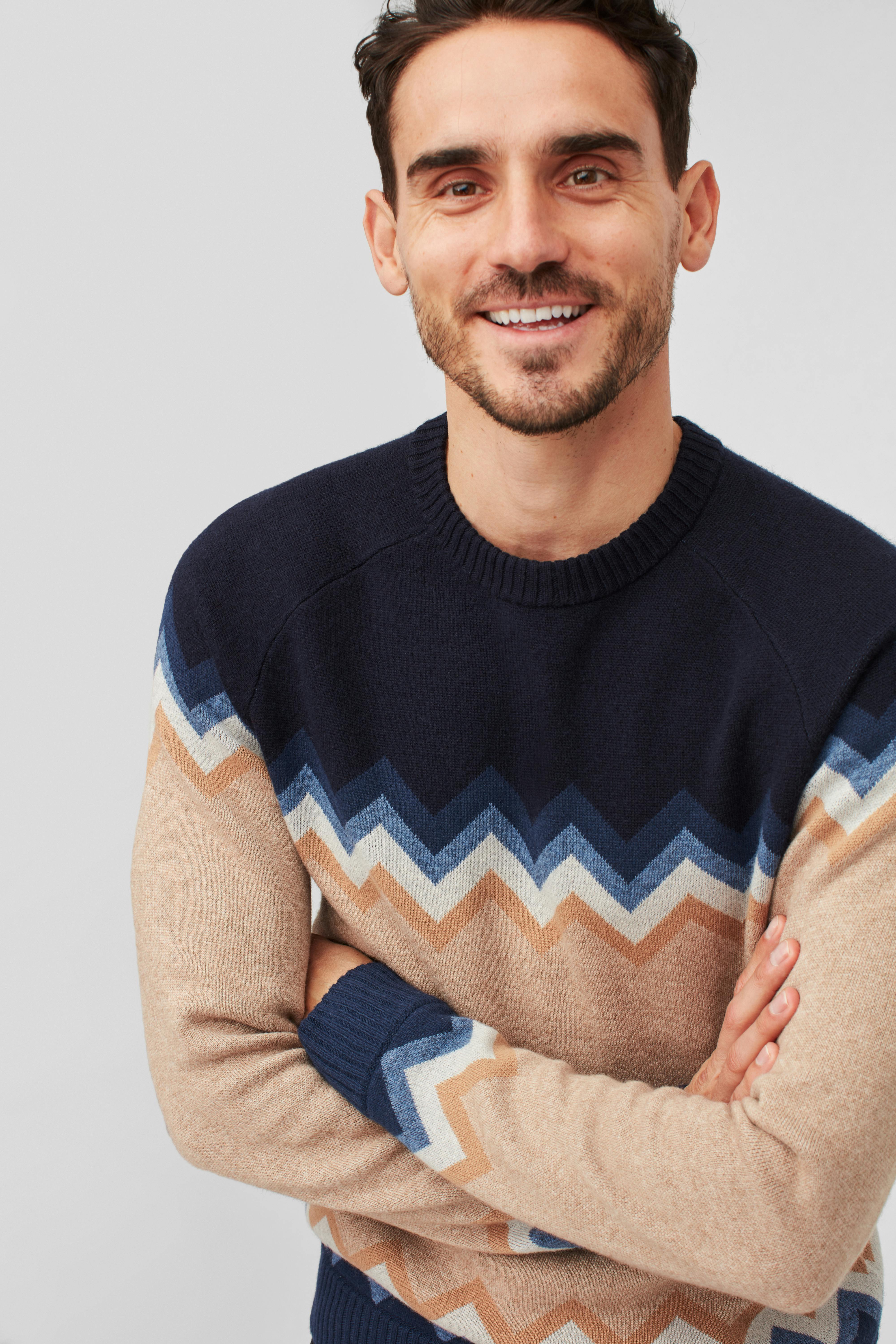 Colorblock Crew Neck Sweater