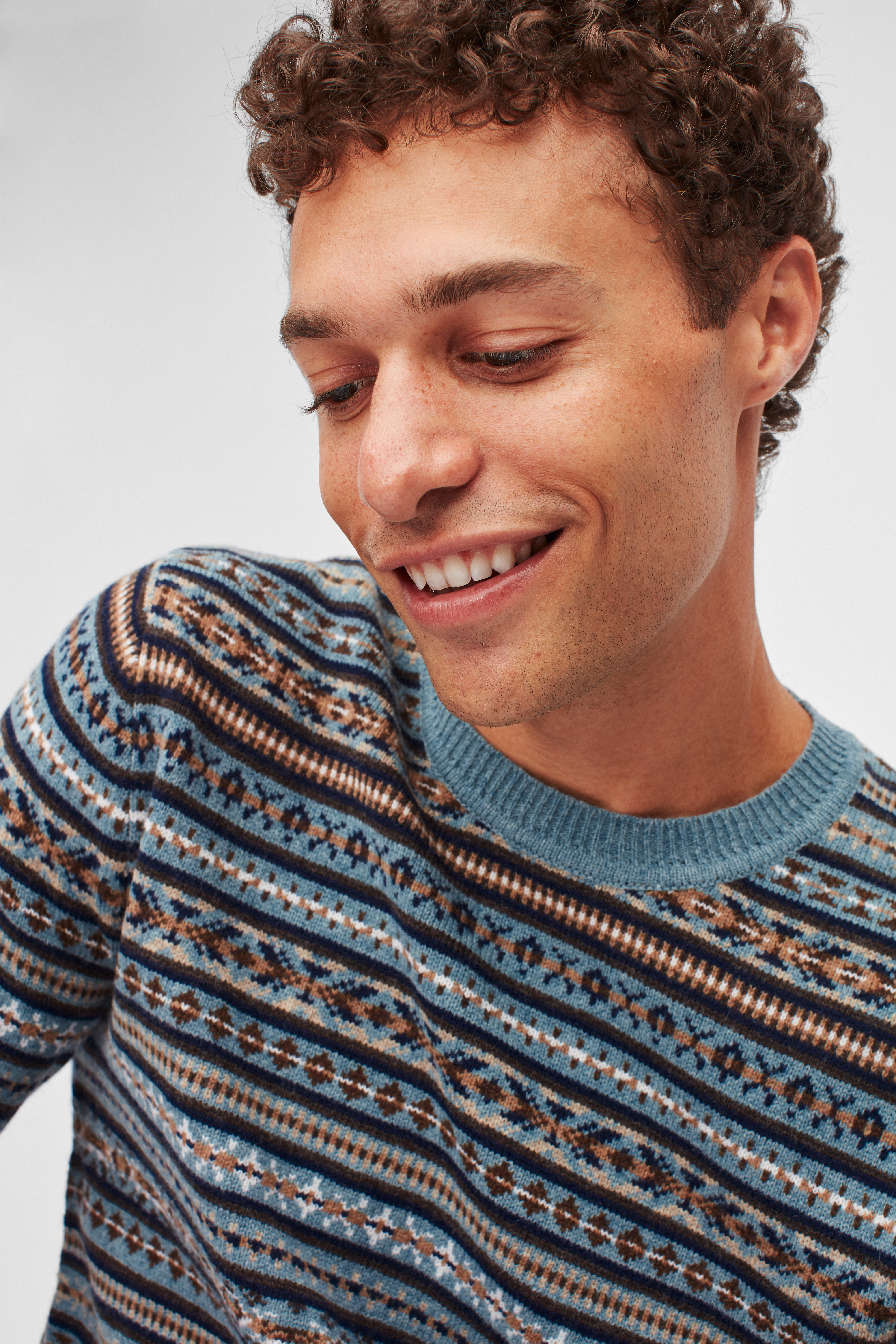 Fair Isle Crew Neck Sweater