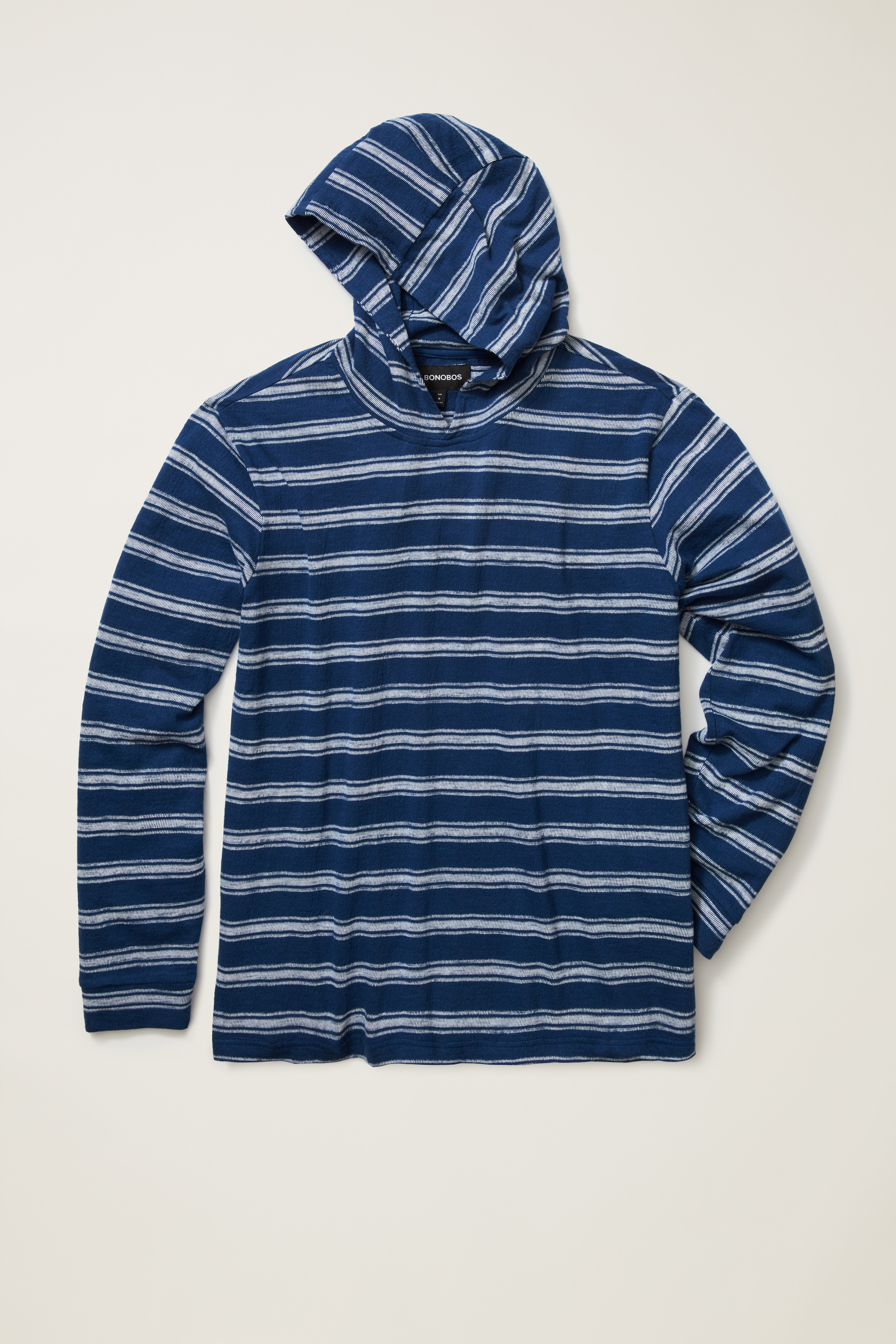 Lightweight French Terry Striped Hoodie
