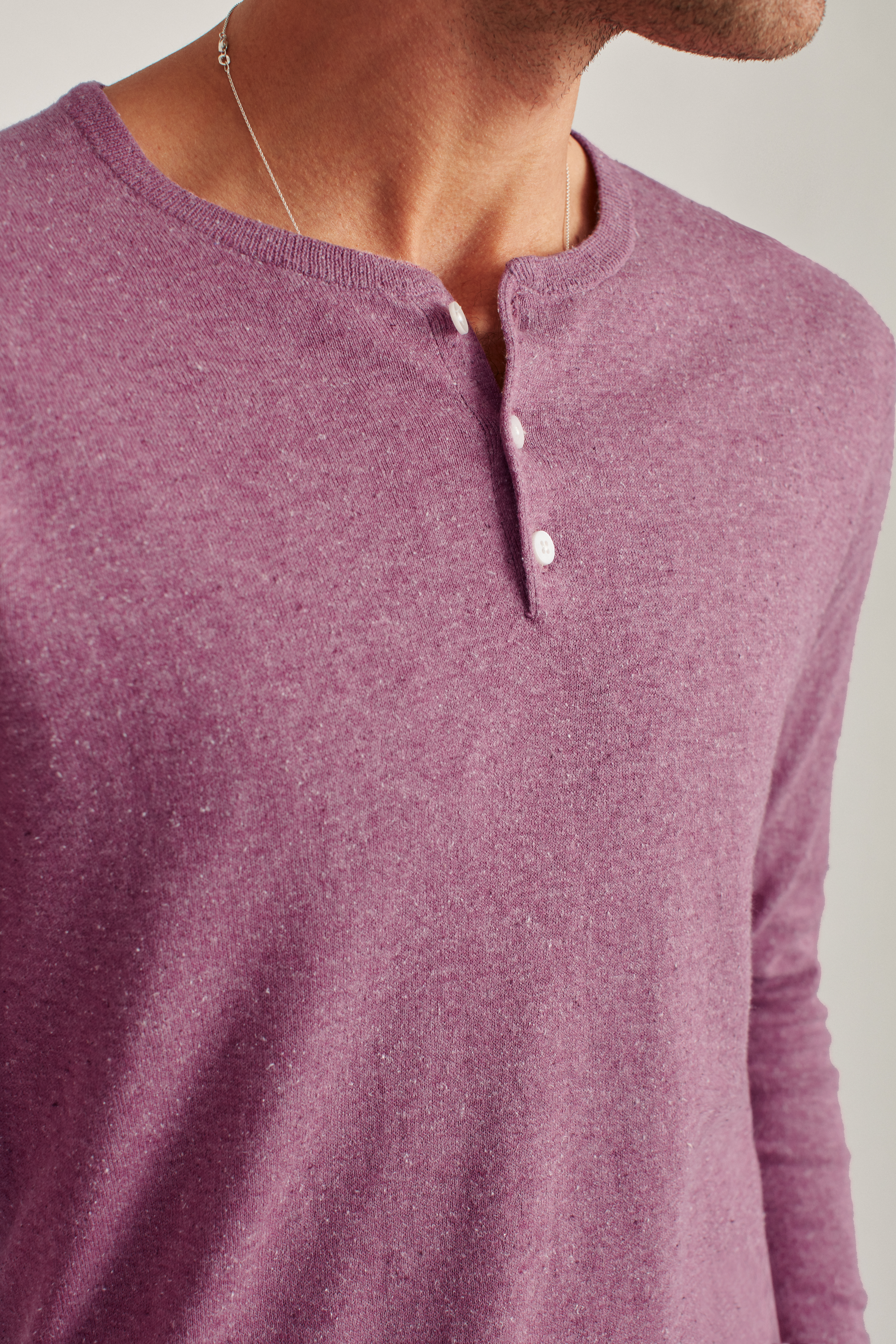 Cotton Hemp Henley Three Button Long Sleeve Shirt | Bonobos