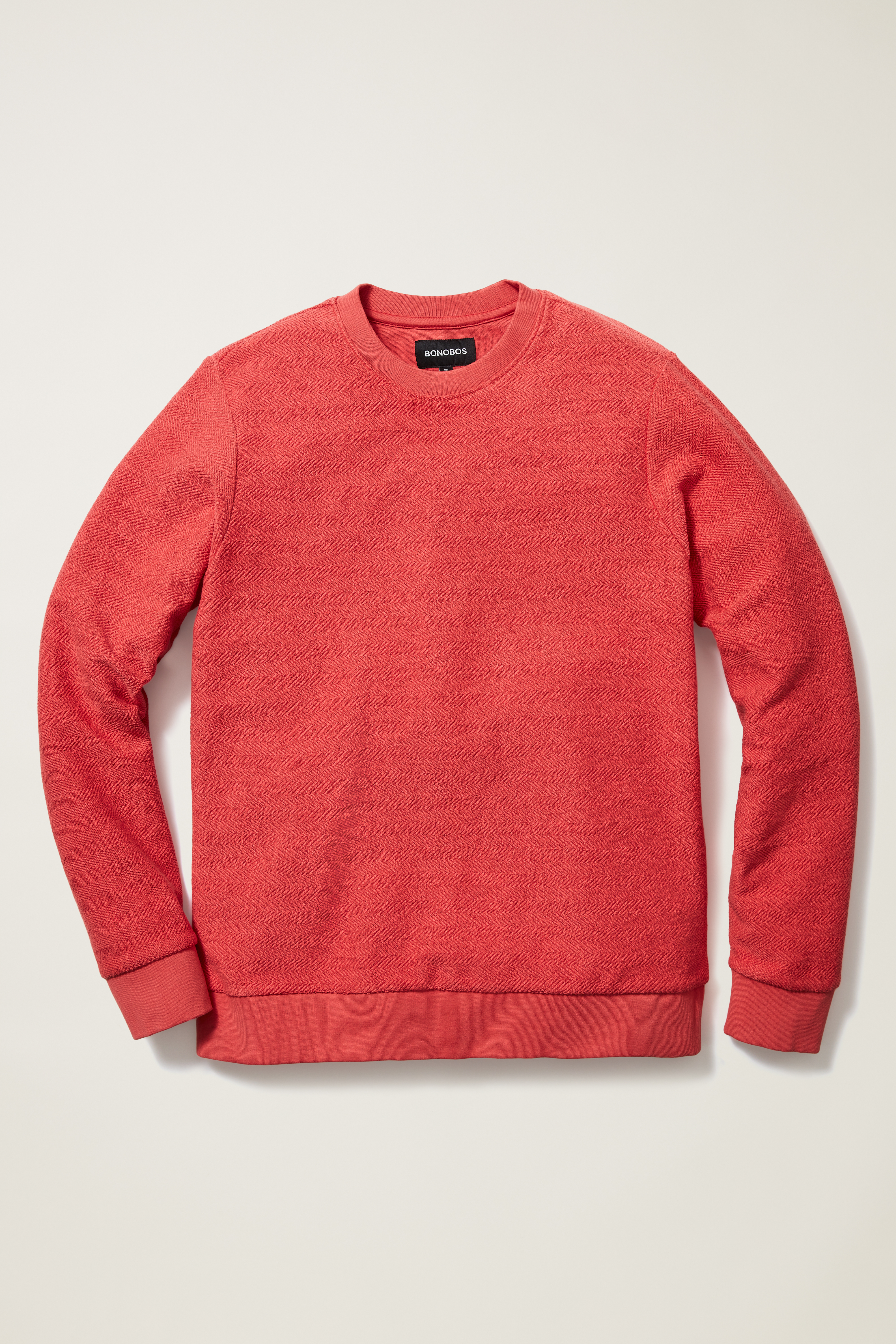 Lightweight French Terry Crew-Neck Sweater