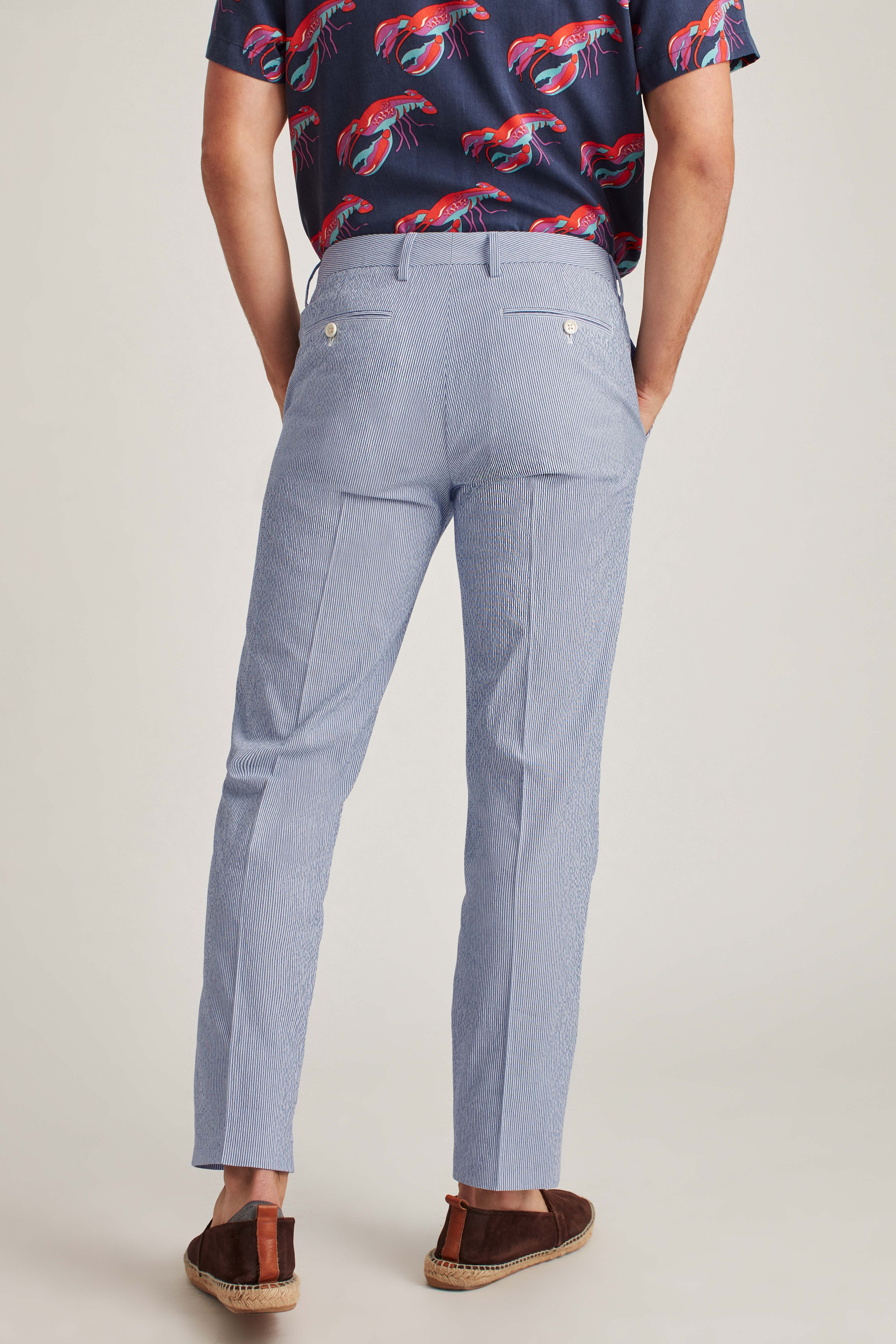 Italian Stretch Seersucker Suit Pants