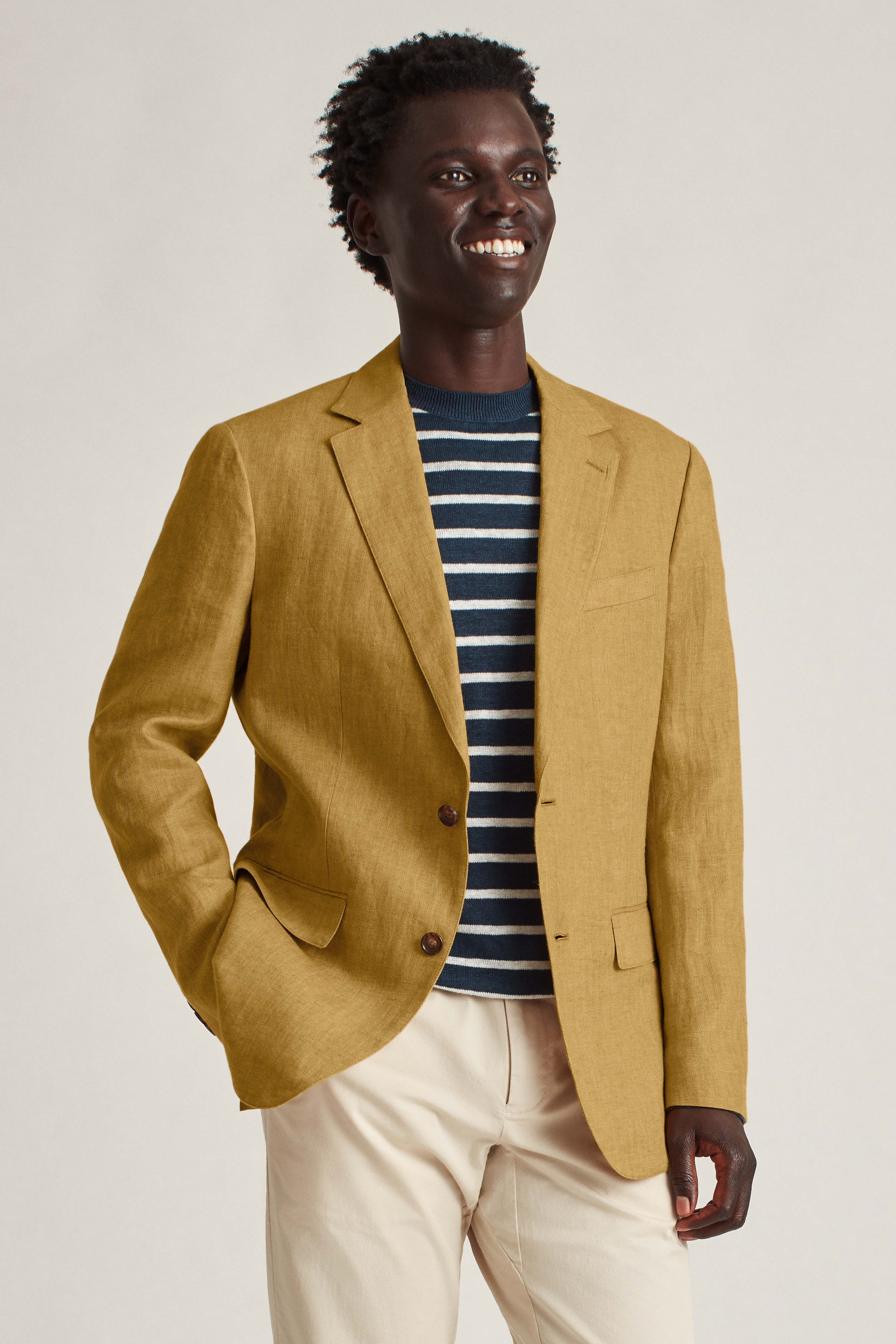 Unconstructed Italian Linen Blazer