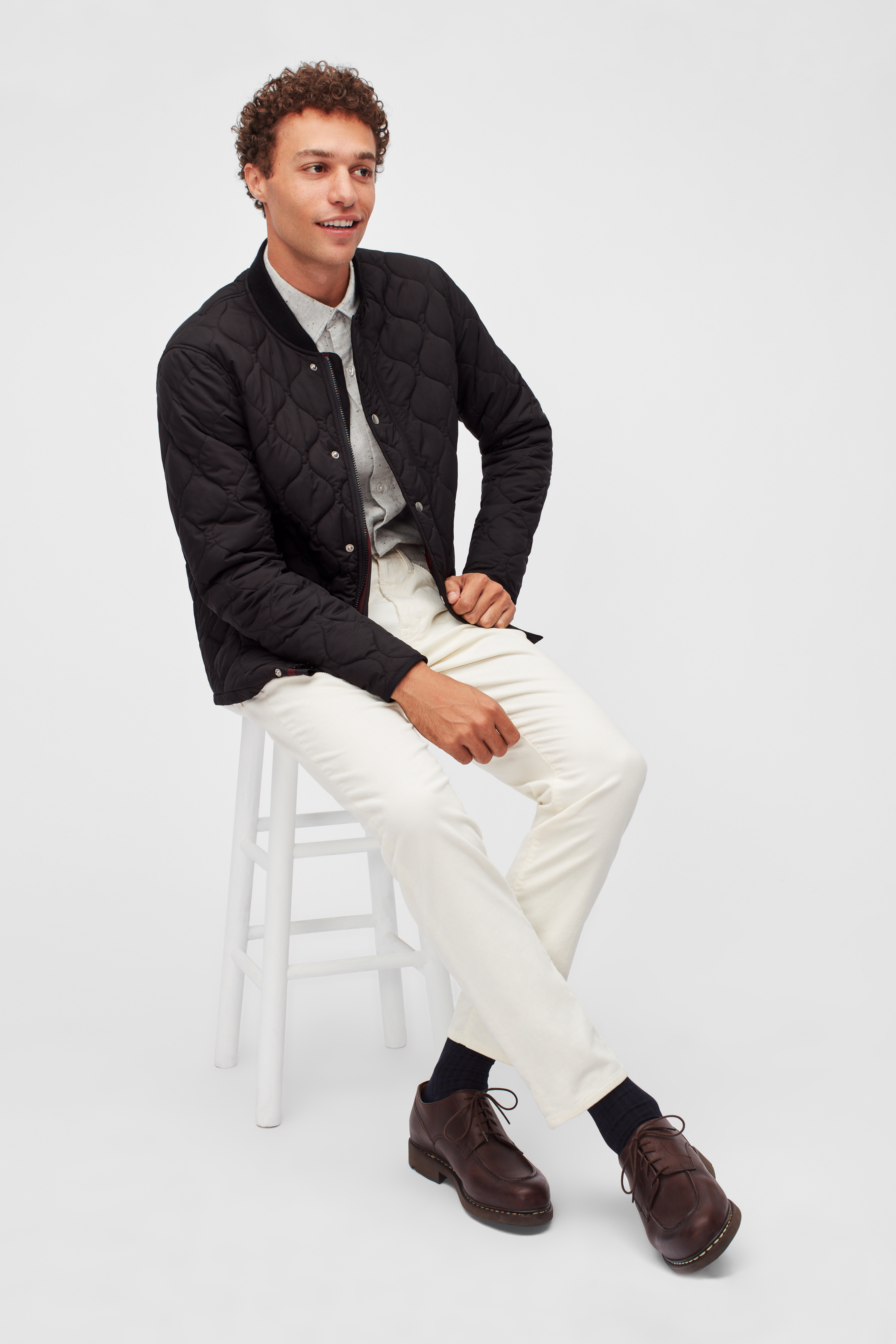 bonobos quilted bomber jacket